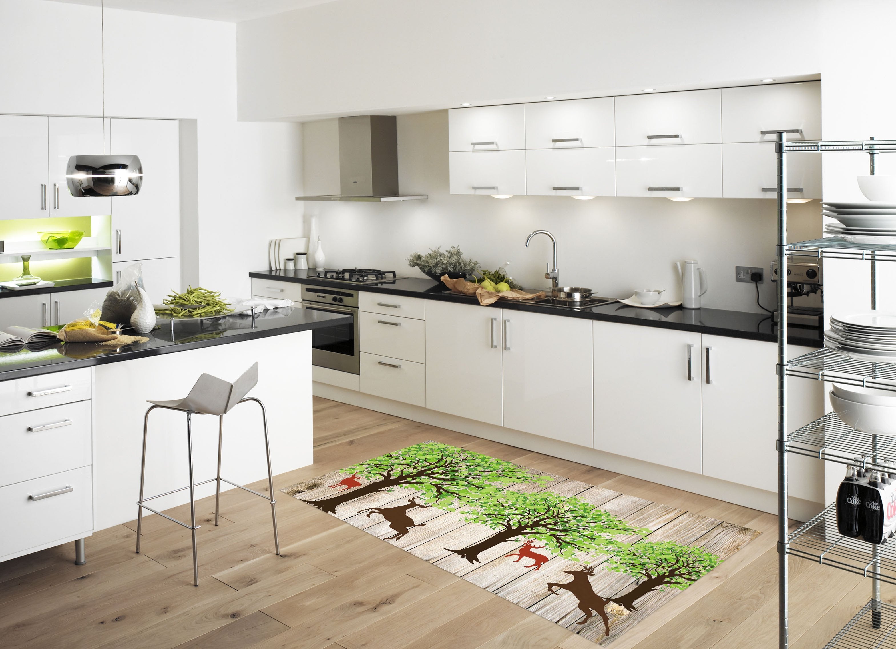 3D Wood Boards Trees Pattern 612 Kitchen Mat Floor Mural Wallpaper AJ Wallpaper