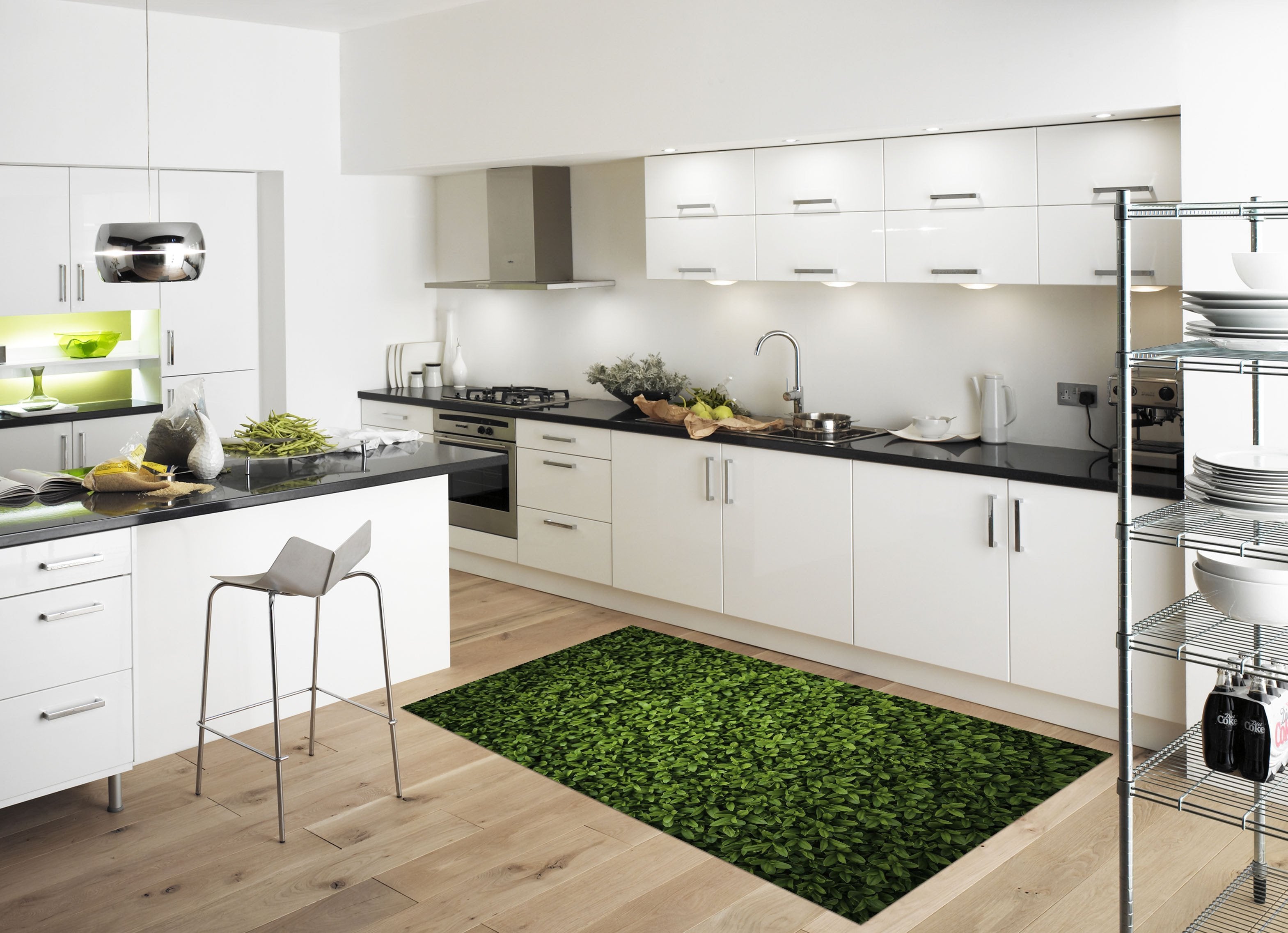 3D Lush Green Plants 042 Kitchen Mat Floor Mural Wallpaper AJ Wallpaper