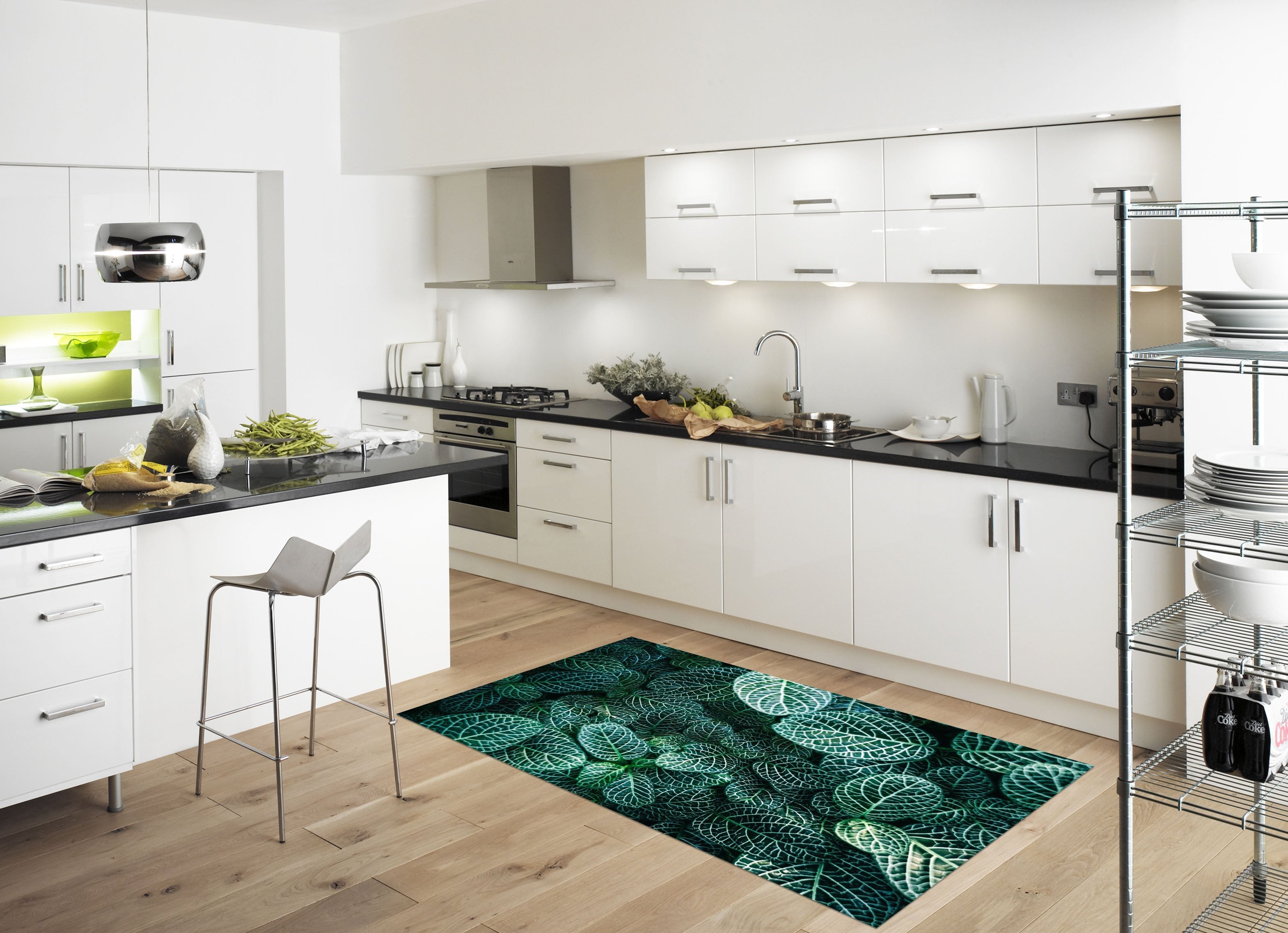 3D Pretty Green Plants 582 Kitchen Mat Floor Mural Wallpaper AJ Wallpaper