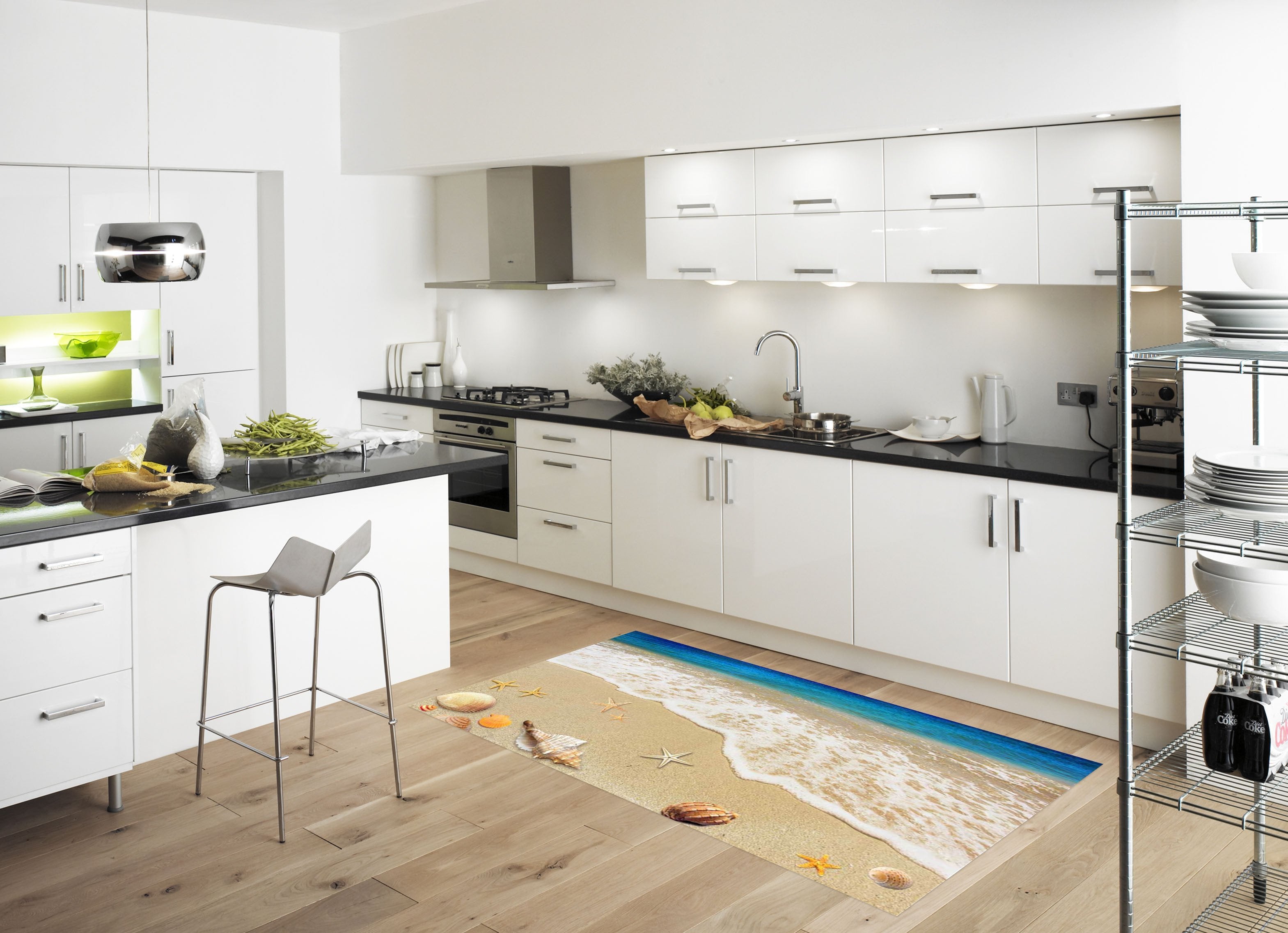 3D Beach Scenery 037 Kitchen Mat Floor Mural Wallpaper AJ Wallpaper