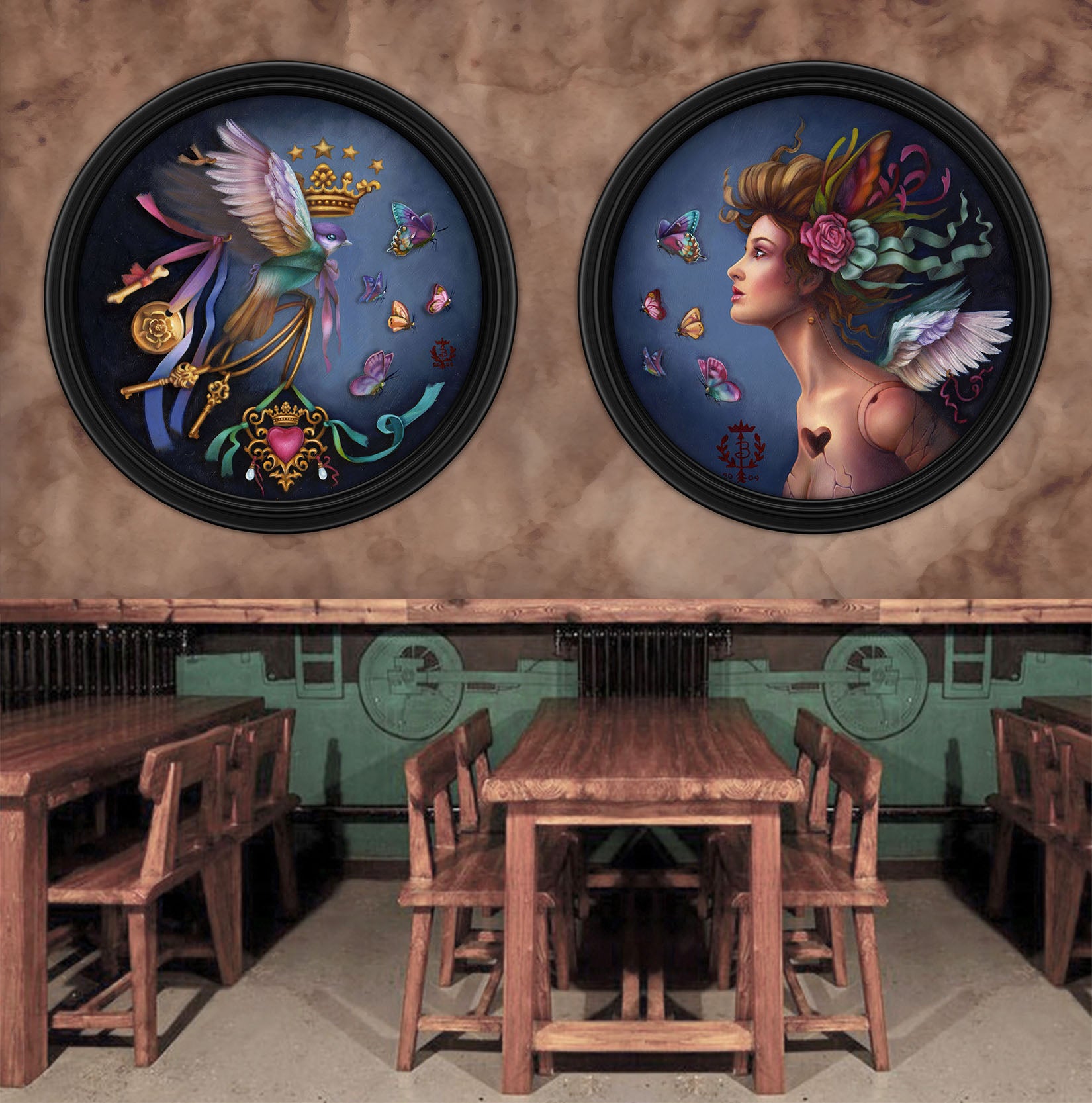 3D Butterfly Fairy 8776 Brigid Ashwood Wall Mural Wall Murals