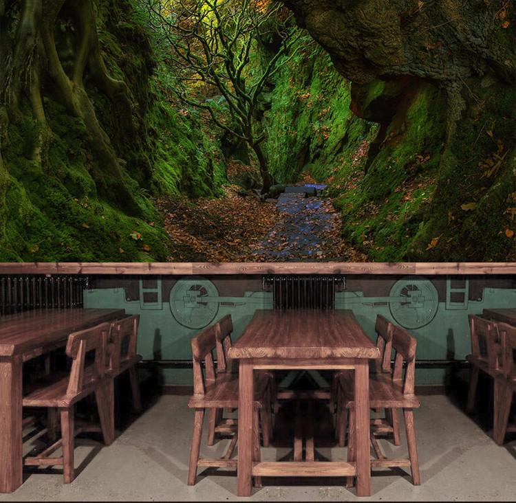 3D Green Tree Path 827 Wallpaper AJ Wallpaper