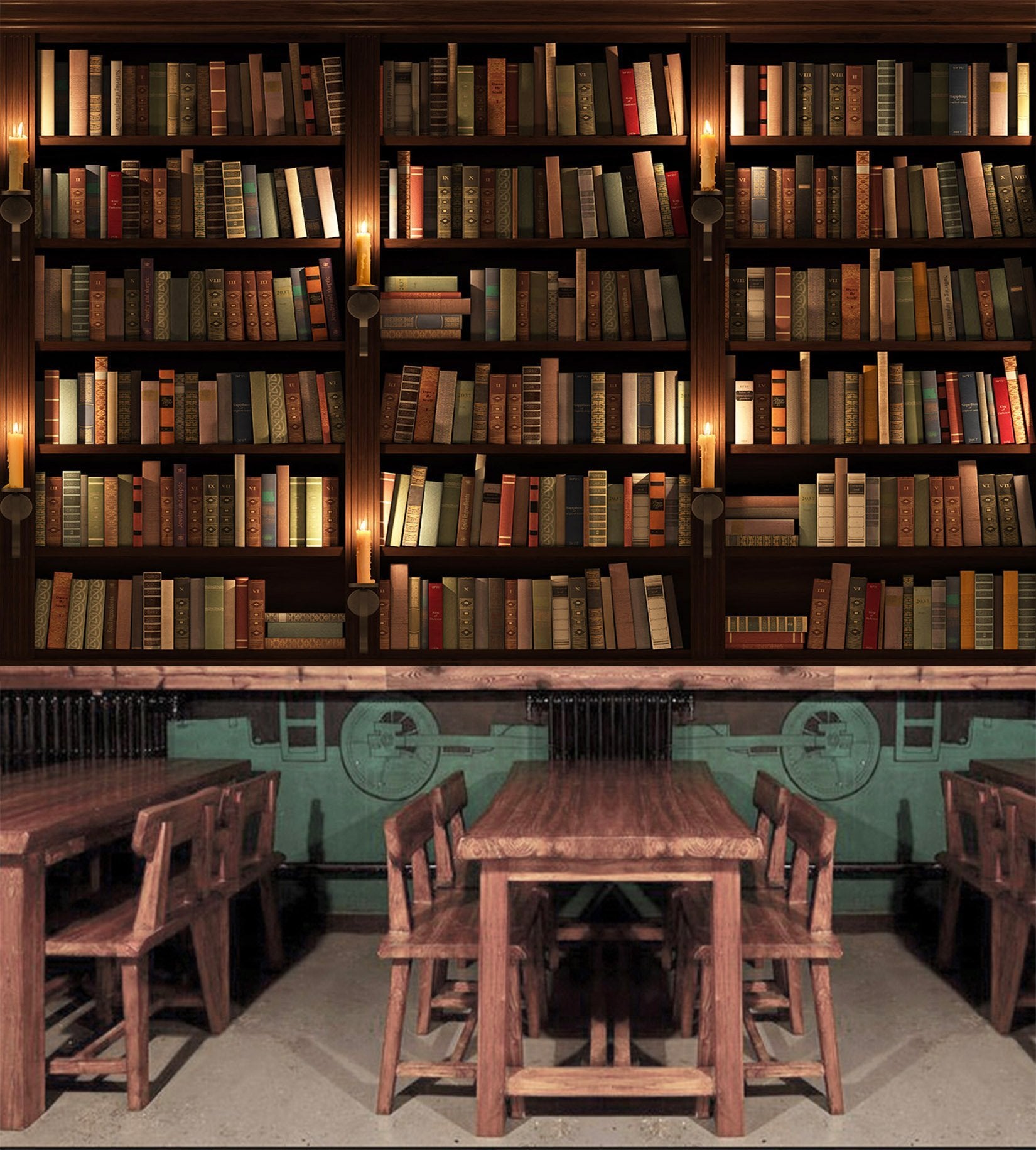 3D Full Book Bookshelf 593 Wallpaper AJ Wallpaper 2