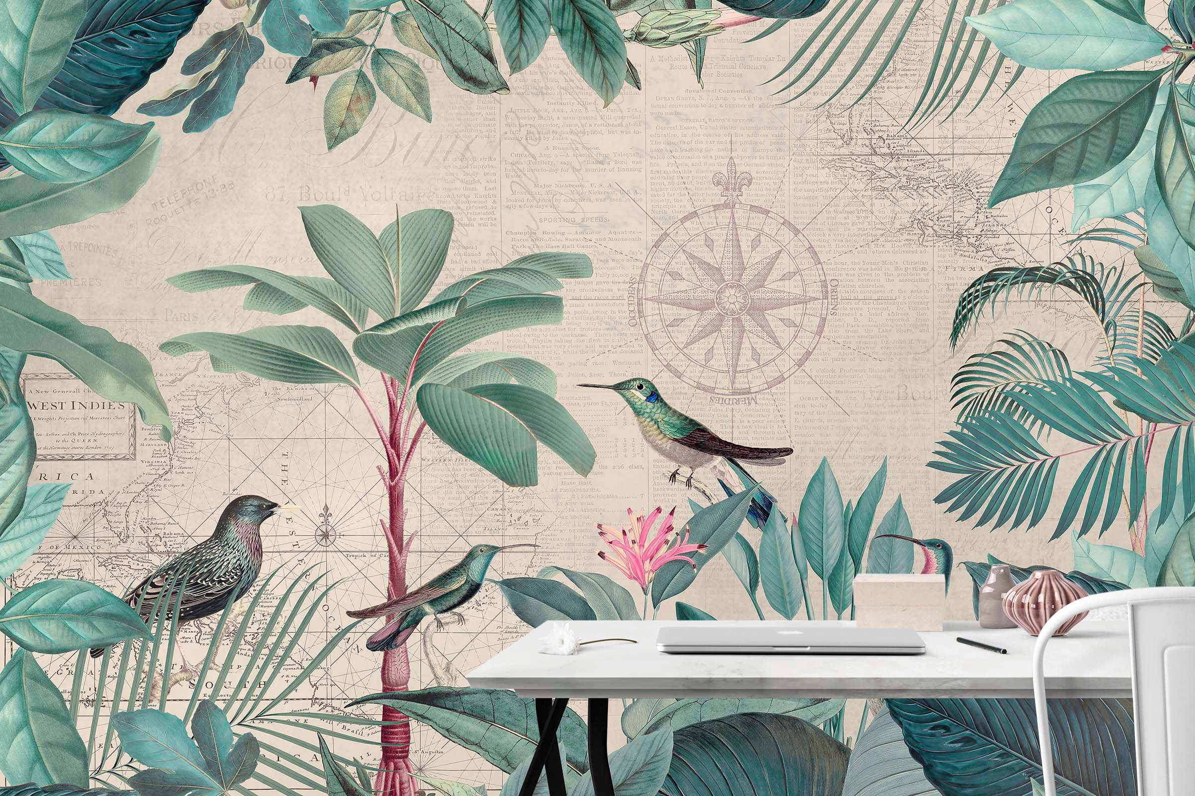 3D Forest Bird 1018 Andrea haase Wall Mural Wall Murals