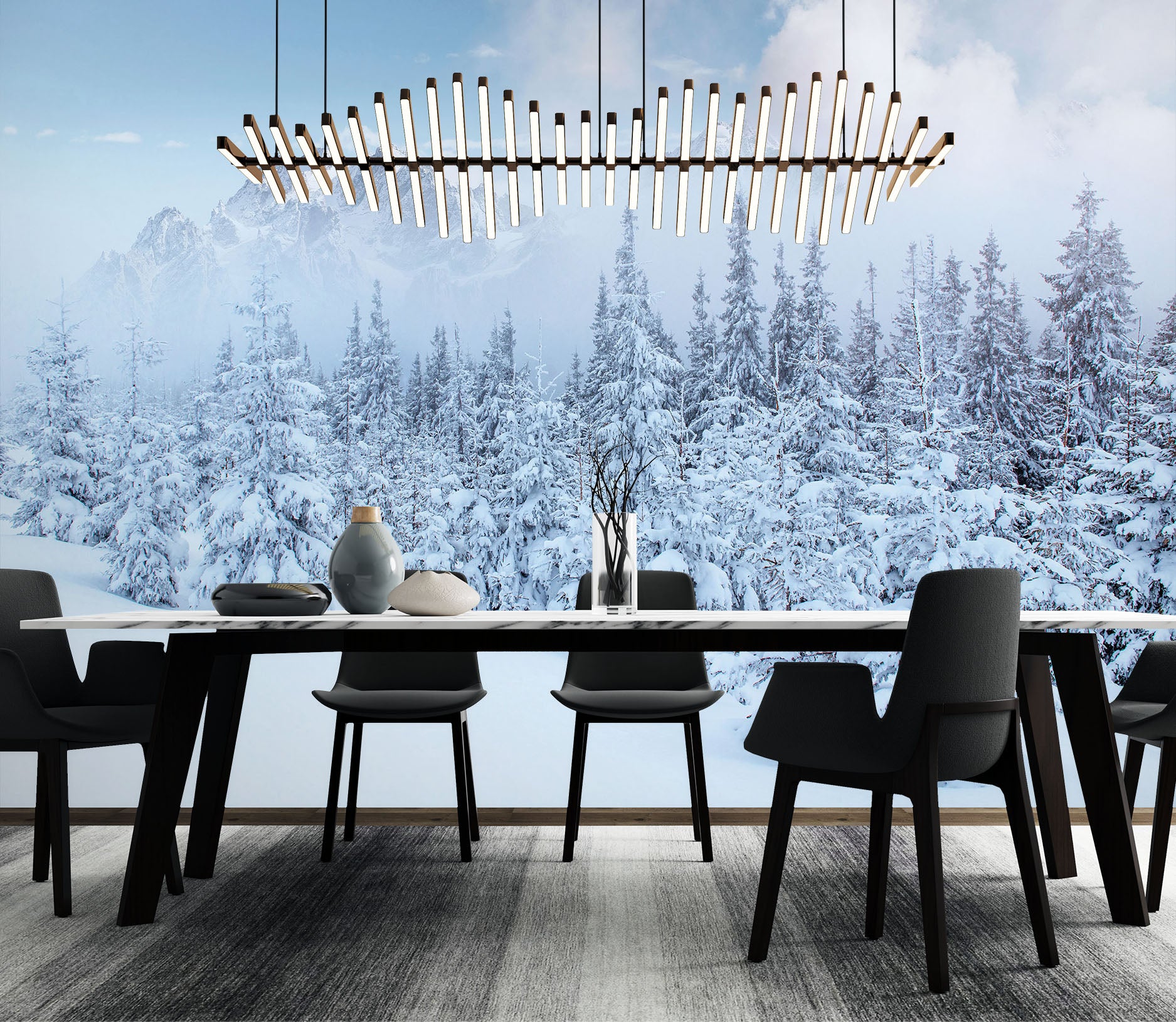 3D Snow Forest 57124 Wall Murals