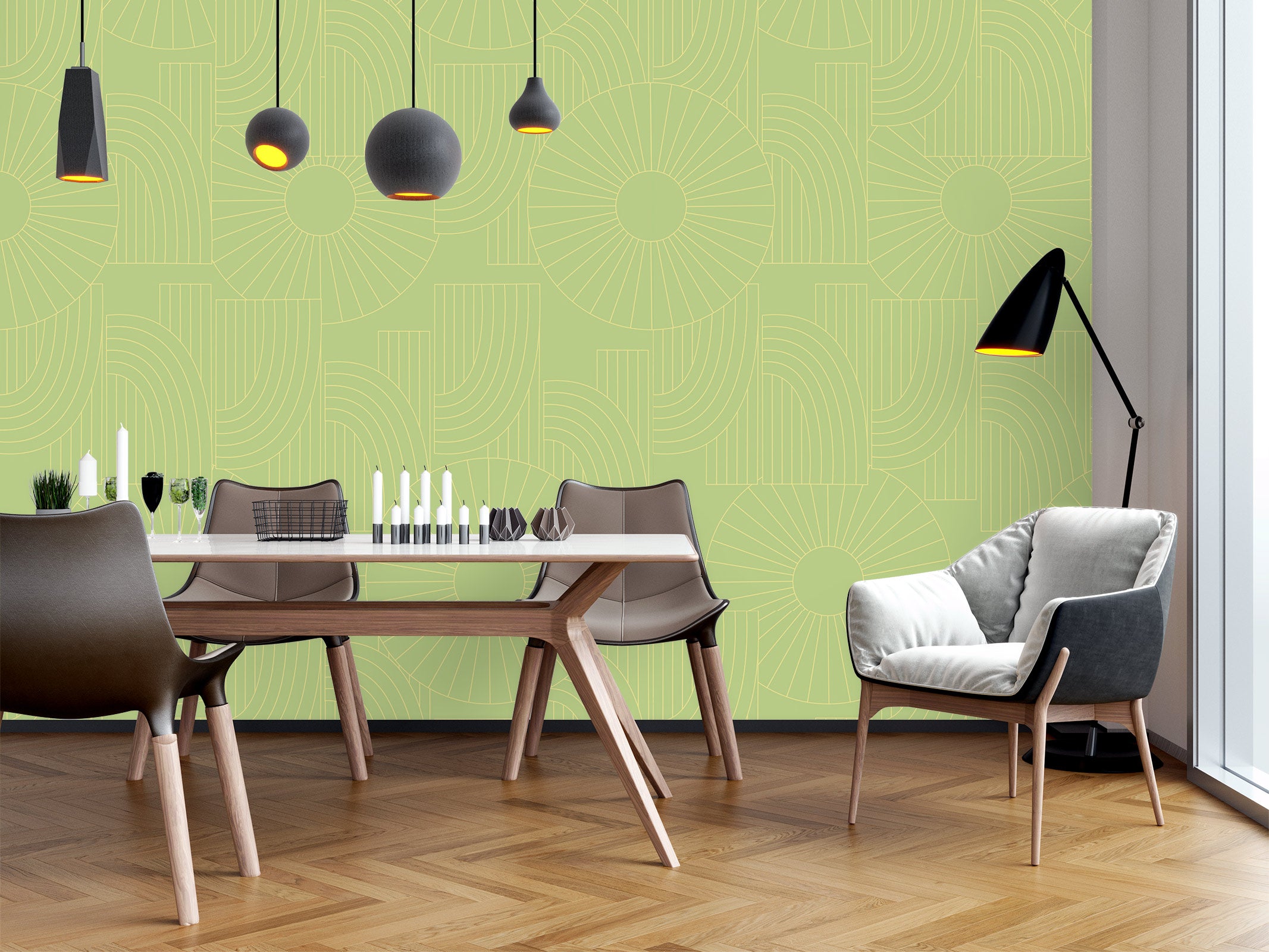 3D Green 98140 Kasumi Loffler Wall Mural Wall Murals