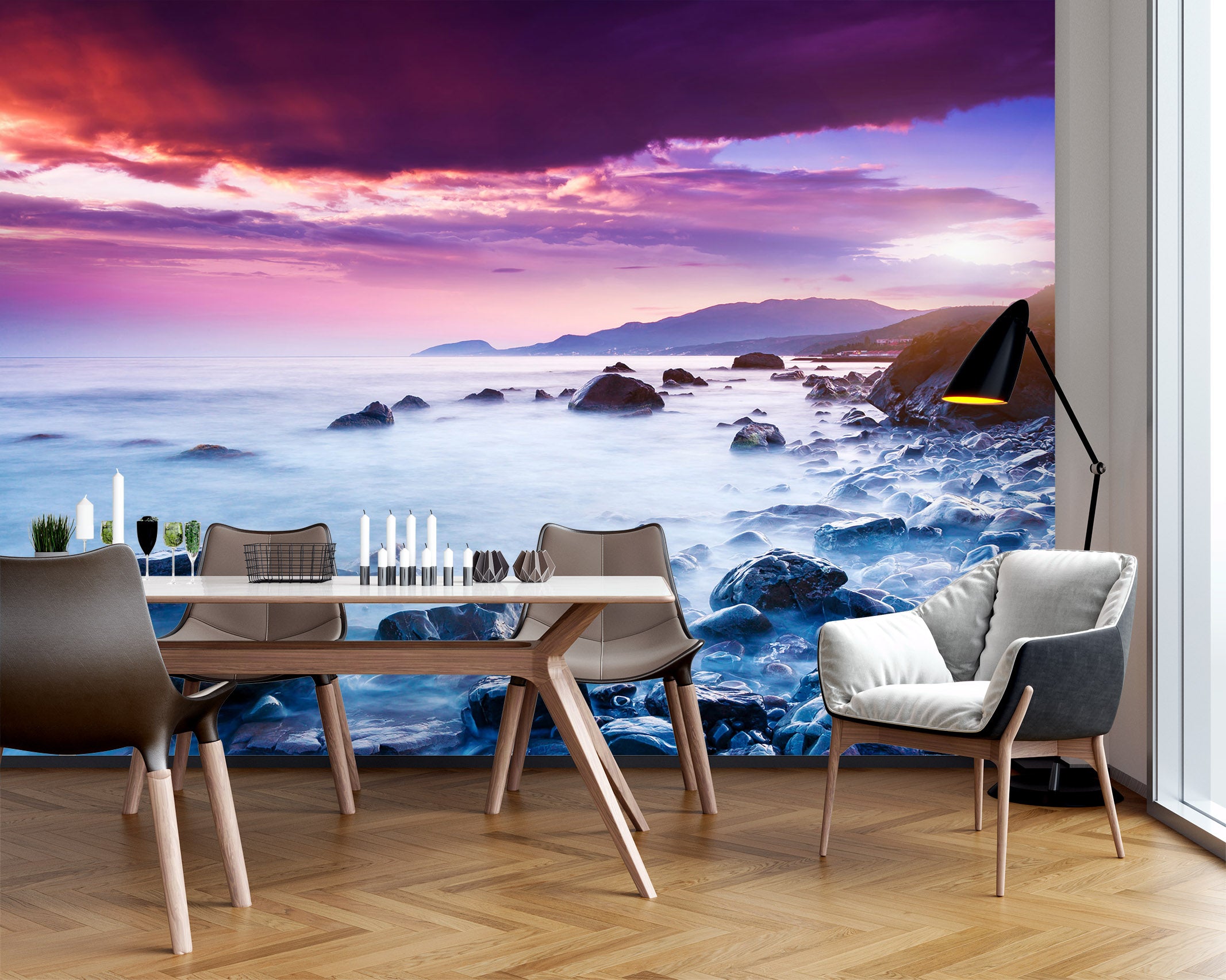 3D Clouds Sea Reef 57187 Wall Murals