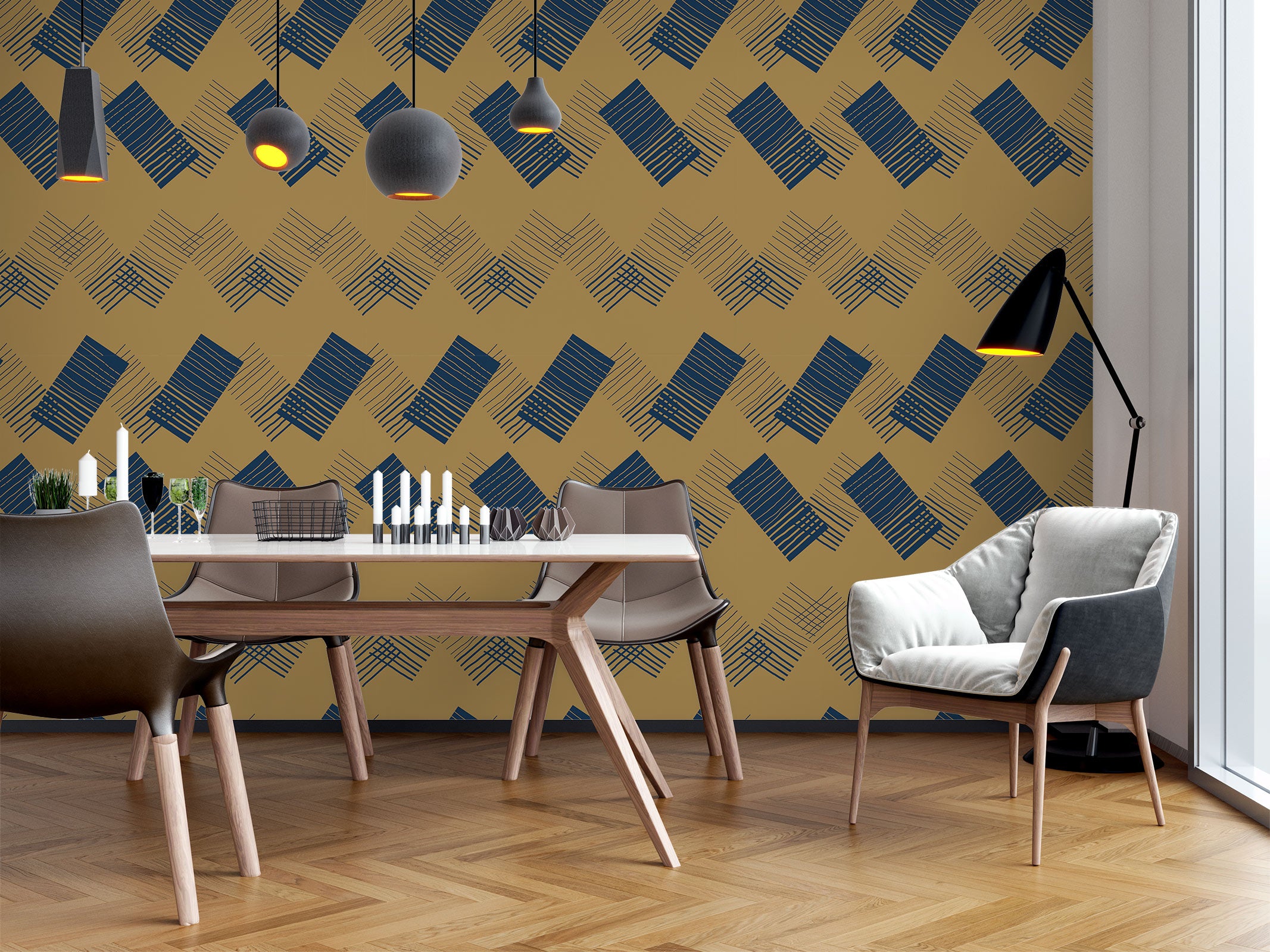 3D Block Pattern 98136 Kasumi Loffler Wall Mural Wall Murals