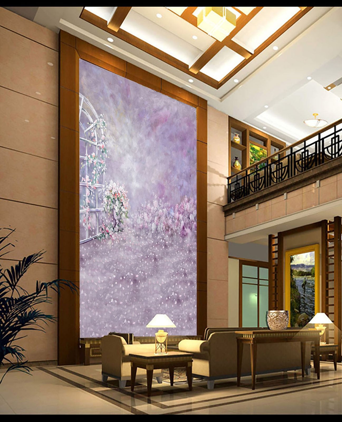 Romantic Purple Flowers Wallpaper AJ Wallpaper