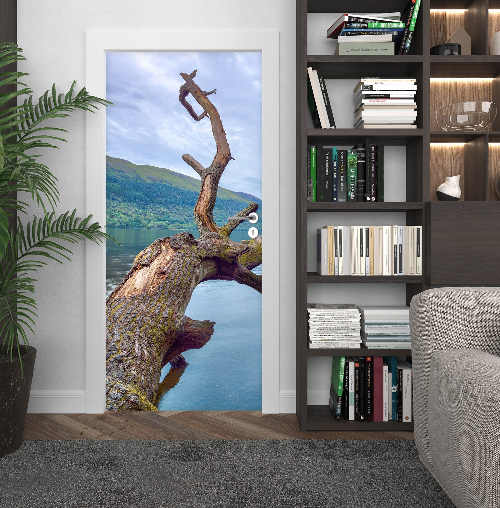 3D Grassy Hillside Trunk 101200 Assaf Frank Door Mural