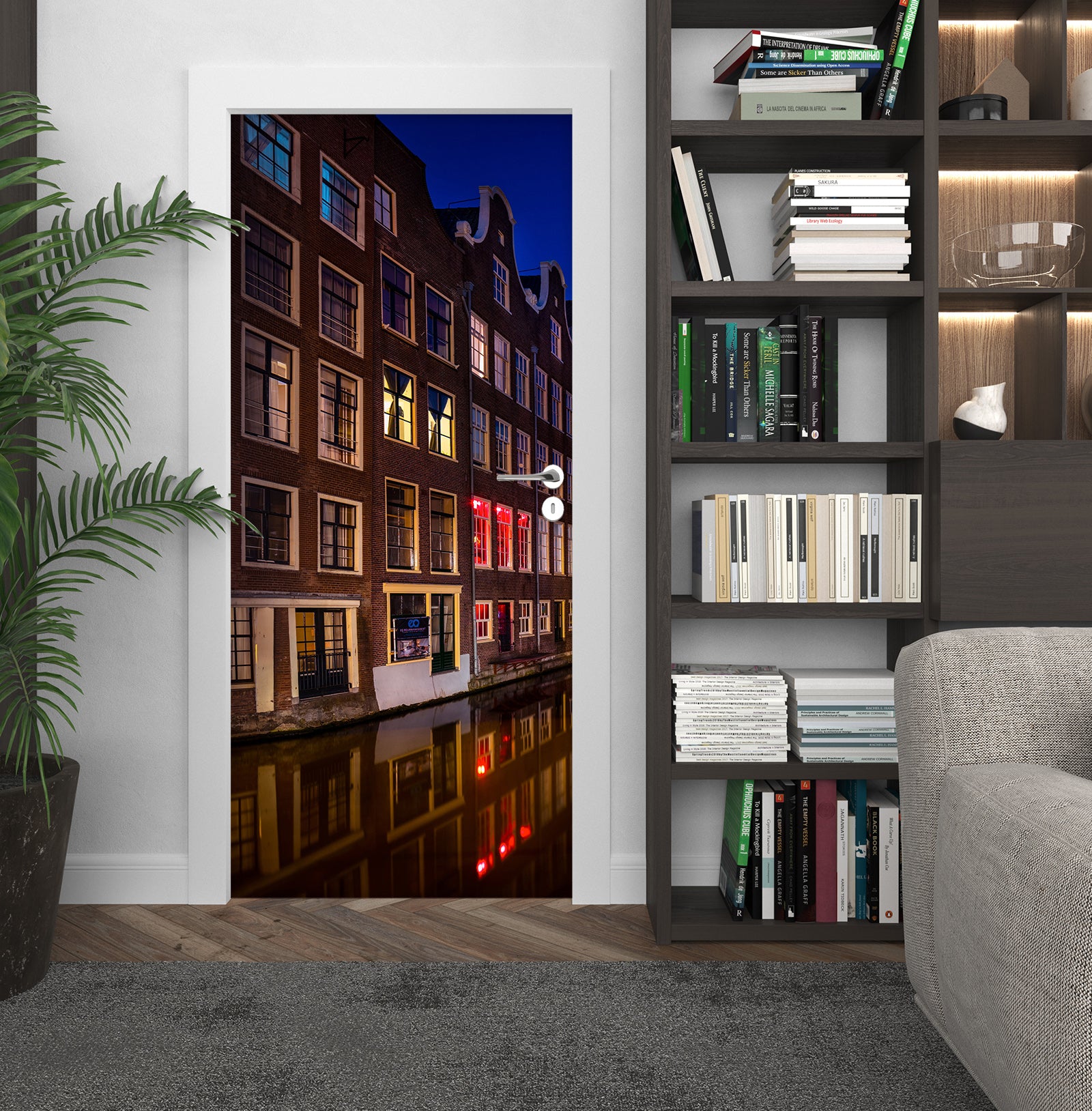 3D Building Windows Night 11403 Marco Carmassi Door Mural