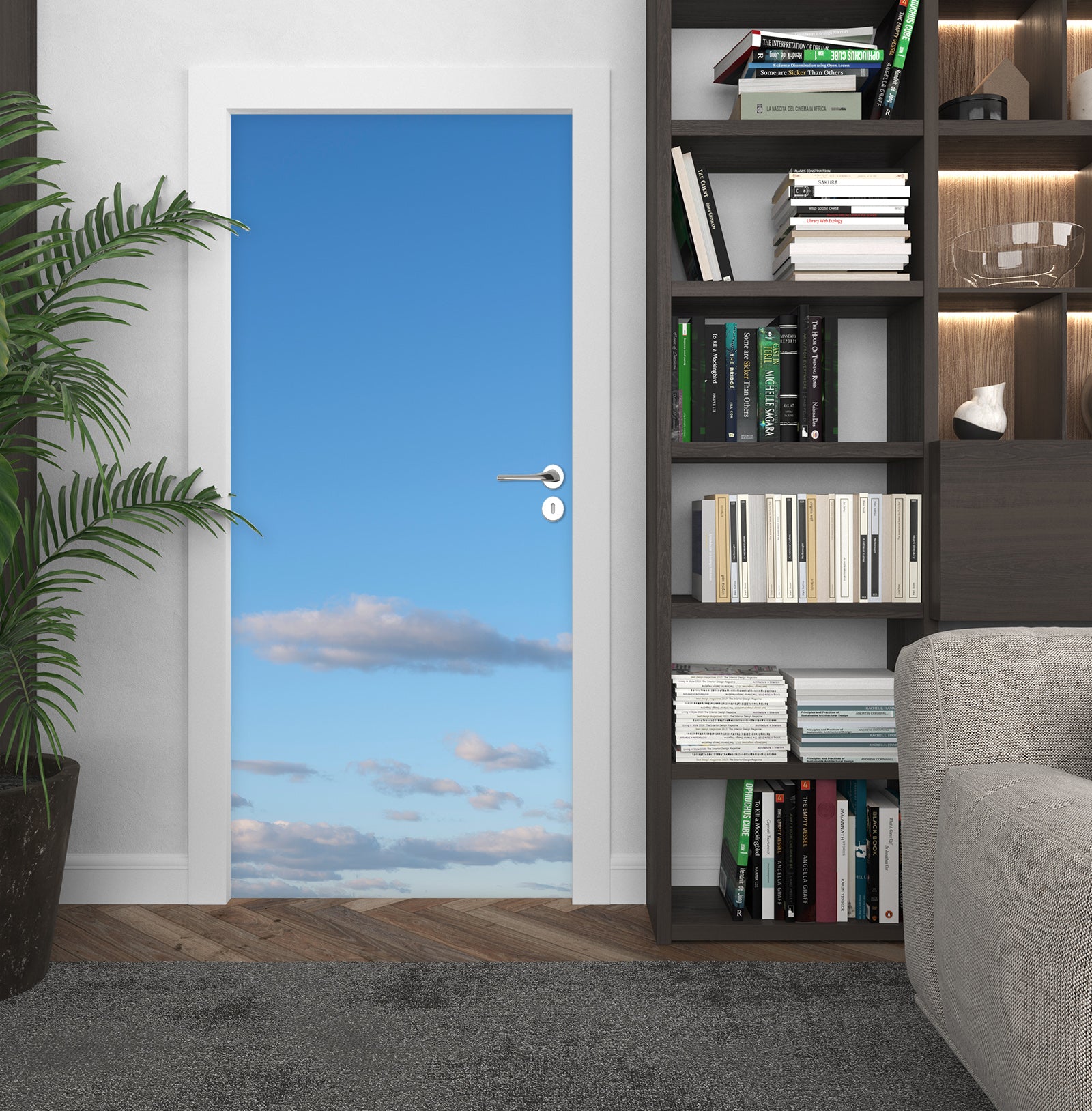 3D Sky Clouds 5142 Assaf Frank Door Mural