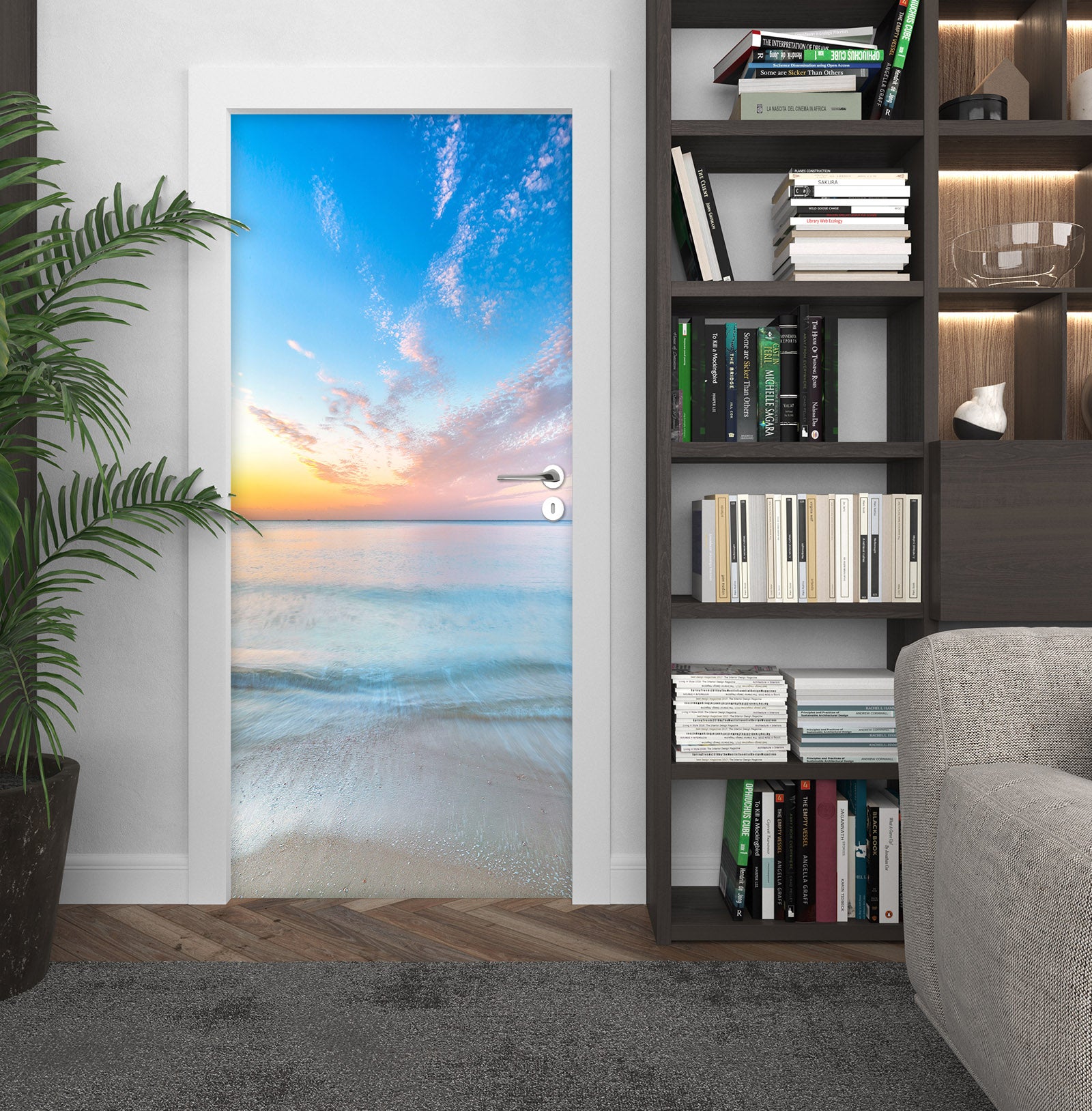 3D Sea Blue Sky 101164 Assaf Frank Door Mural