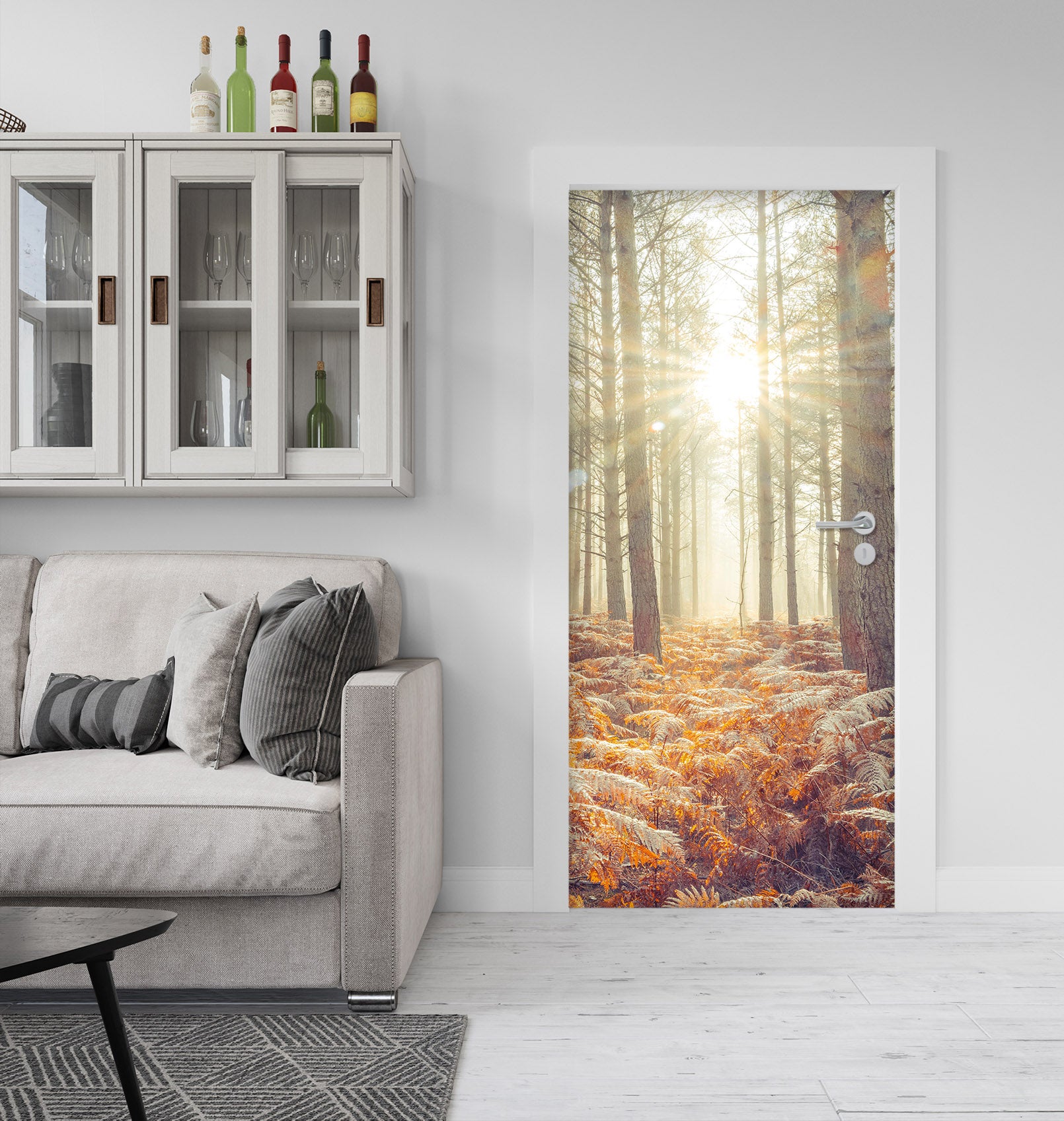 3D Sunlight Trees 5110 Assaf Frank Door Mural