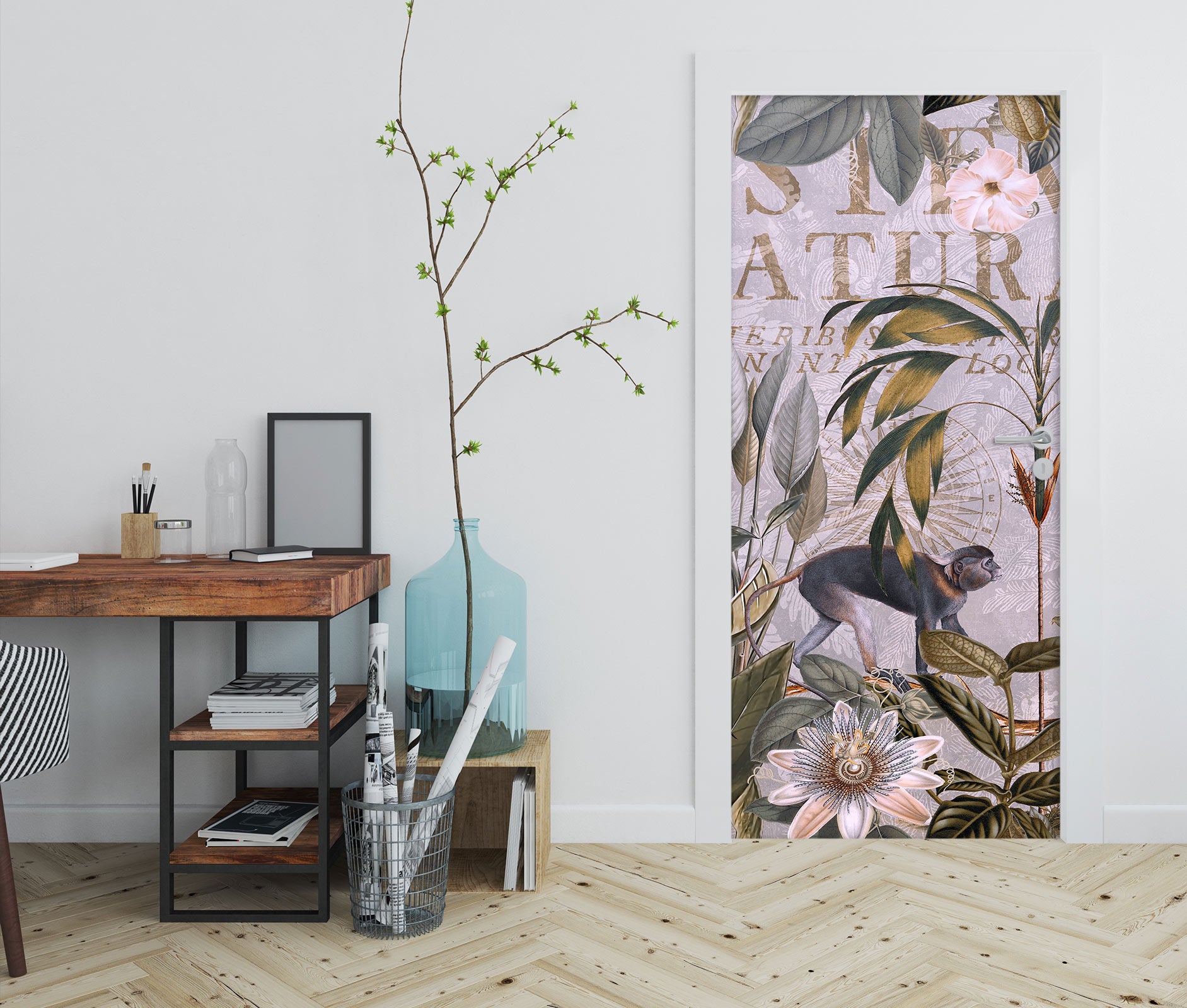 3D Monkey Jungle 11935 Andrea Haase Door Mural