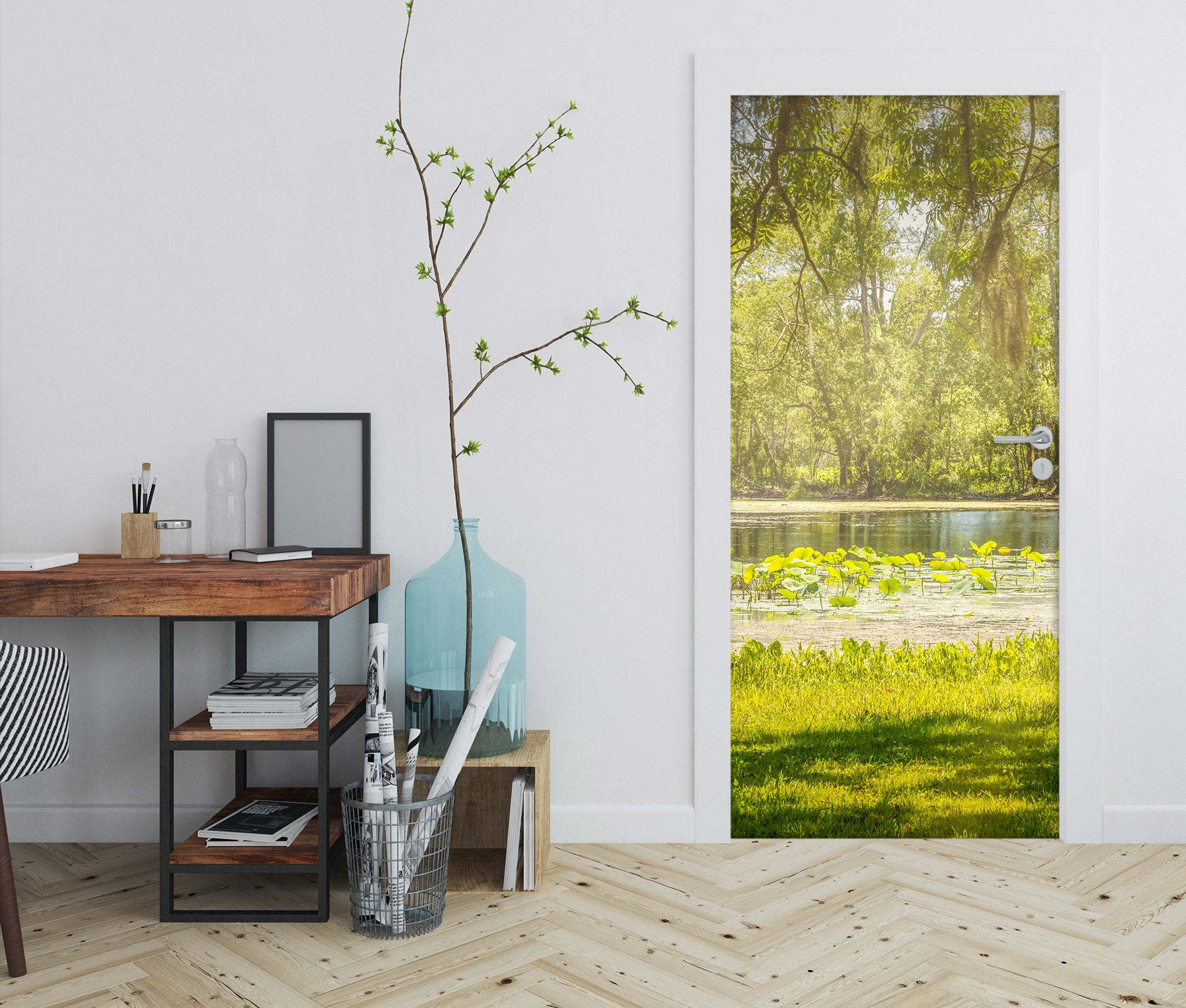 3D Lawn Trees 10844 Beth Sheridan Door Mural