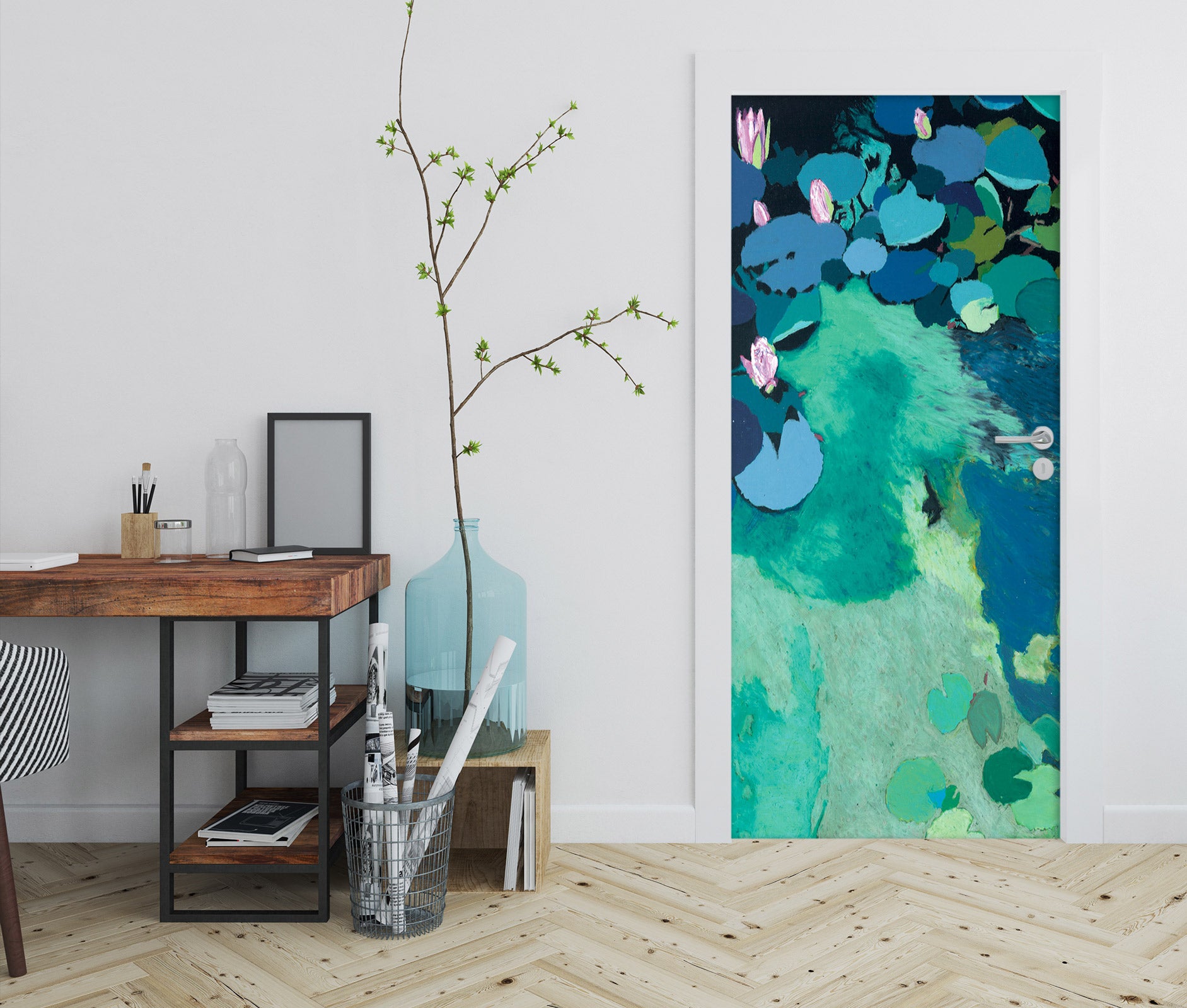 3D Lotus Pond 93161 Allan P. Friedlander Door Mural
