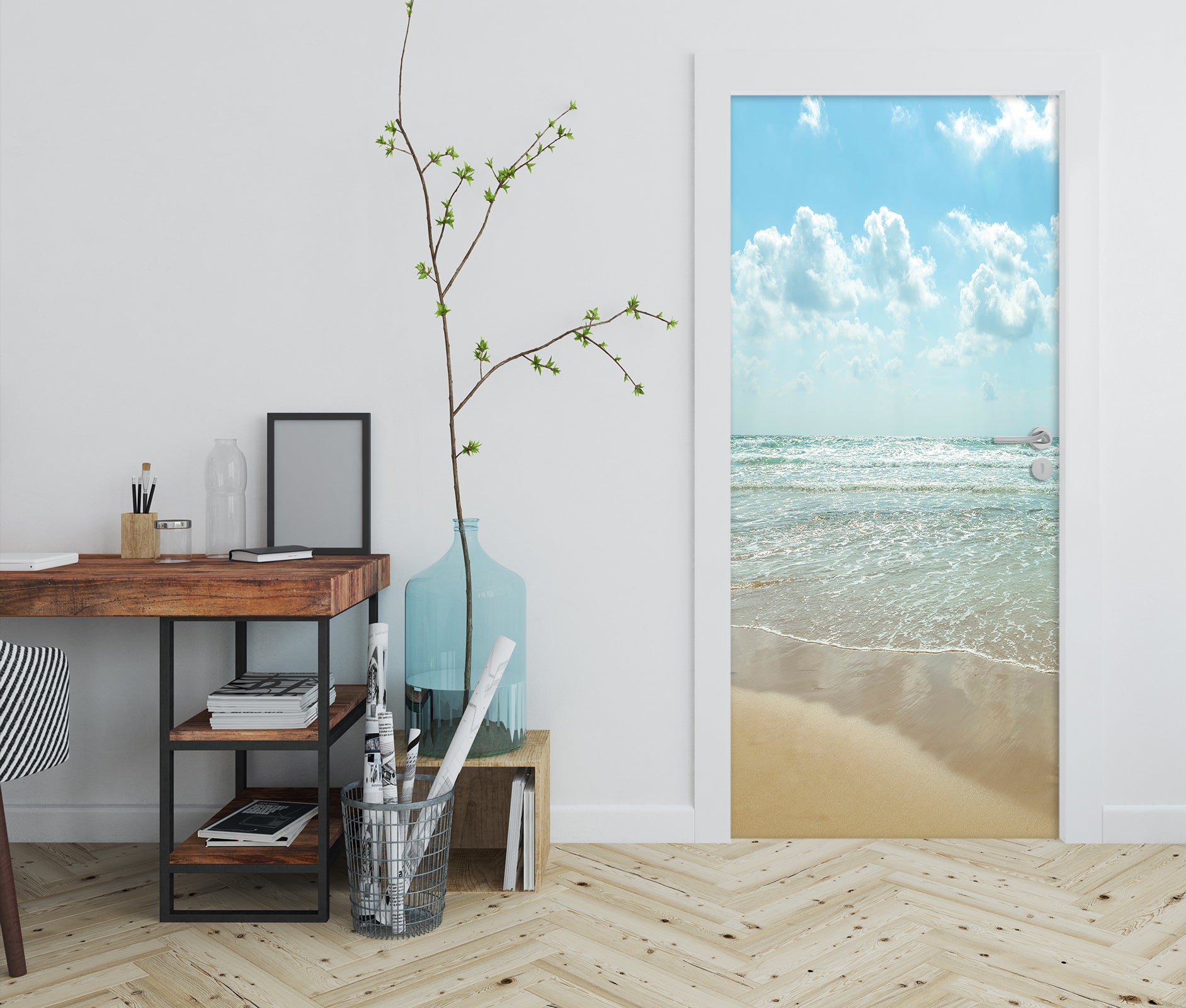 3D Seaside Beach 106113 Assaf Frank Door Mural
