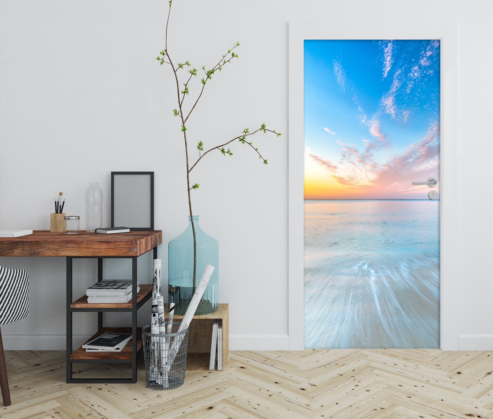 3D Blue Sky Sea 101163 Assaf Frank Door Mural