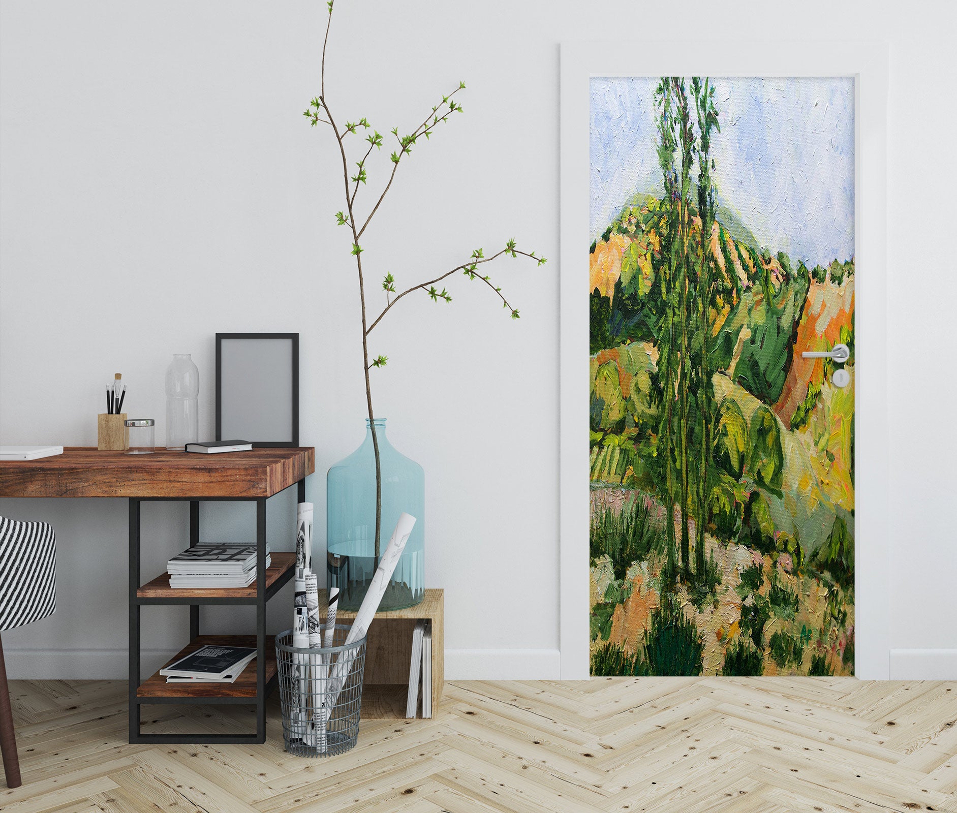 3D Field Hillside Tree Vine Grass 93197 Allan P. Friedlander Door Mural