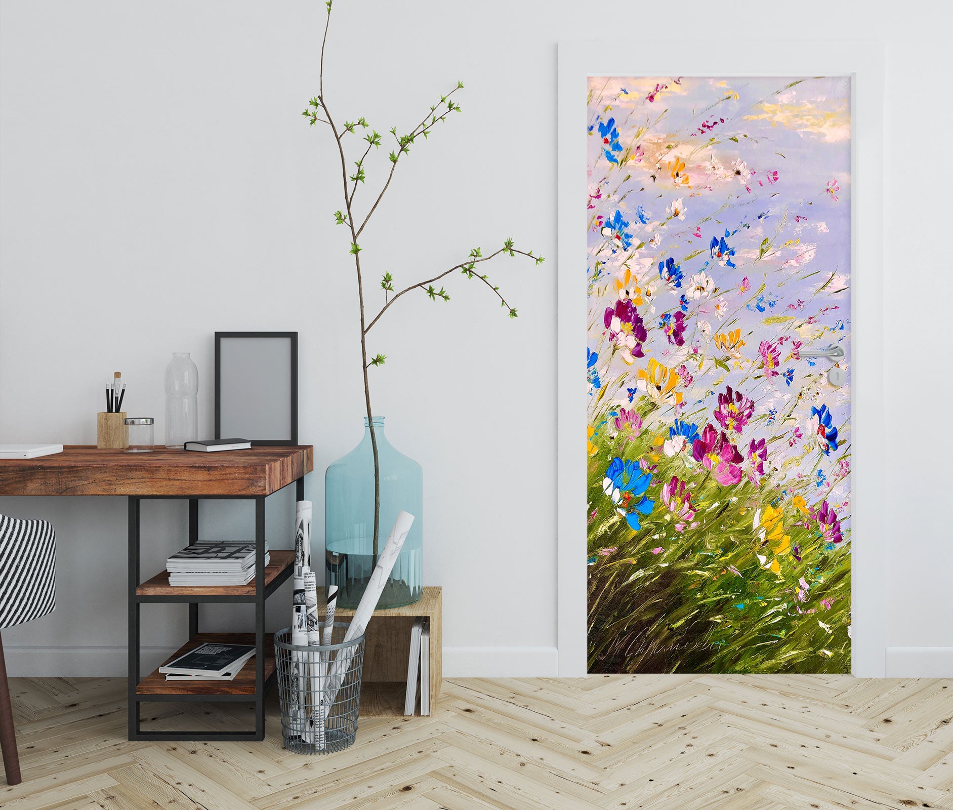3D Colorful Flower 3178 Skromova Marina Door Mural