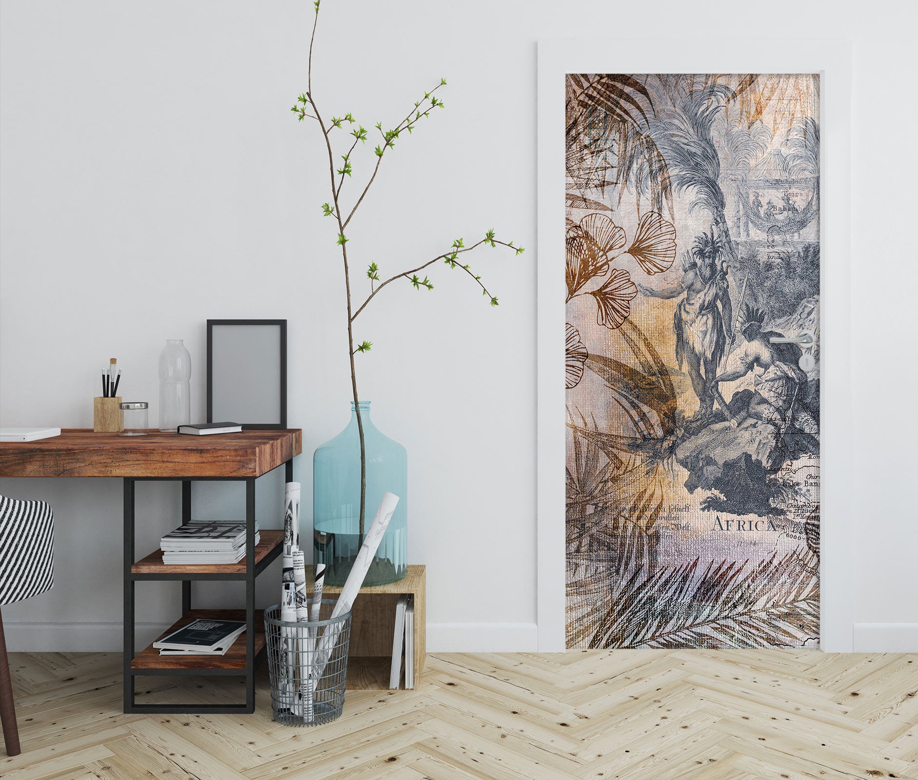 3D Retro Tribe 4634 Andrea Haase Door Mural