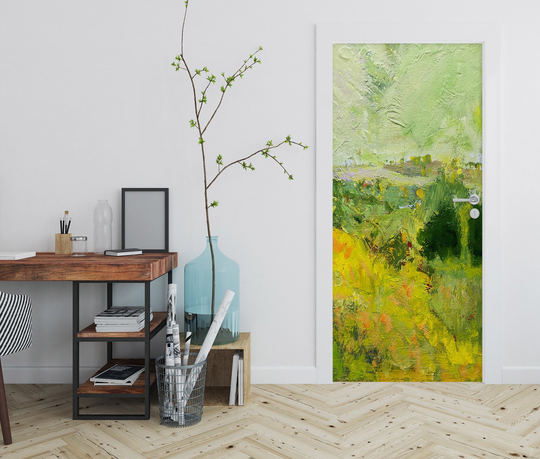 3D Grass Tree Painting Pattern 93168 Allan P. Friedlander Door Mural