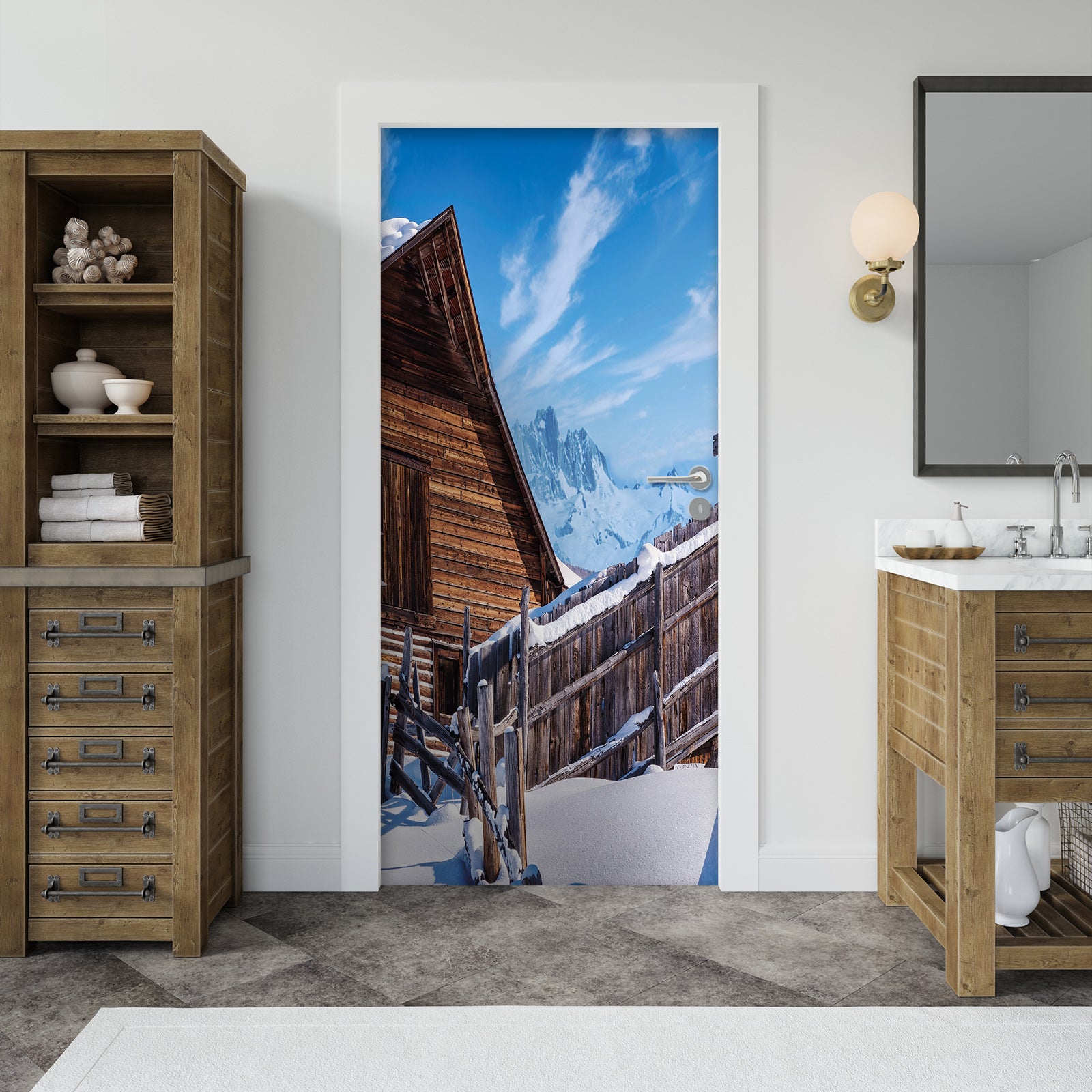 3D Snow Hut 10855 Beth Sheridan Door Mural