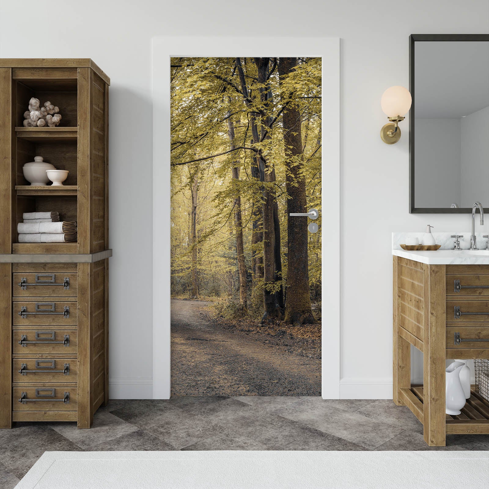 3D Forest Path 5172 Assaf Frank Door Mural