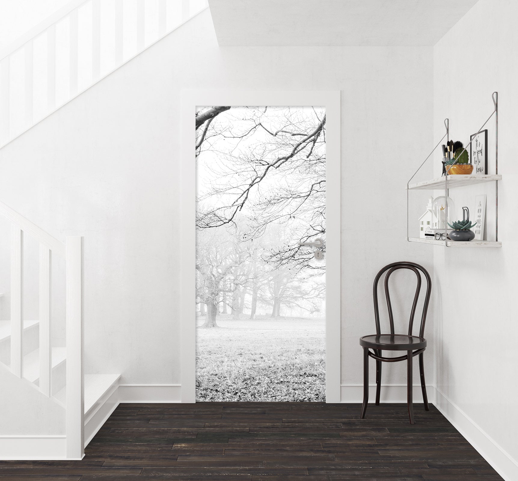 3D Lawn Trees 106200 Assaf Frank Door Mural