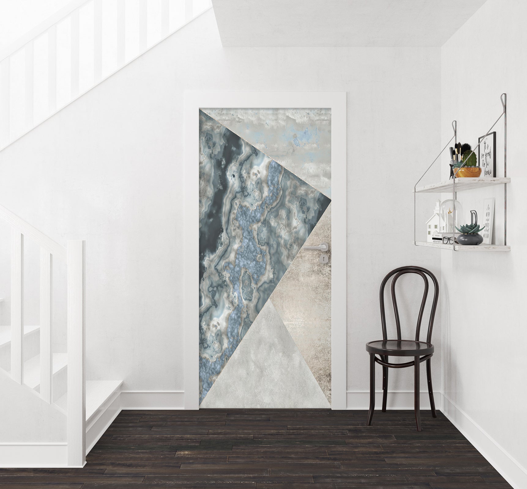 3D Triangular Marbling 10279 Andrea Haase Door Mural