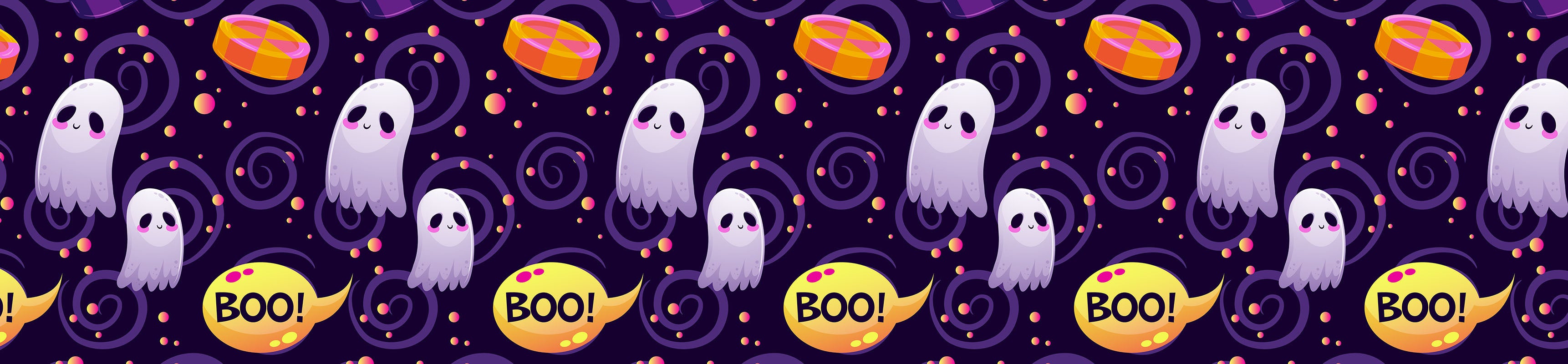 3D Magical Halloween Ghosts 654 Stair Risers