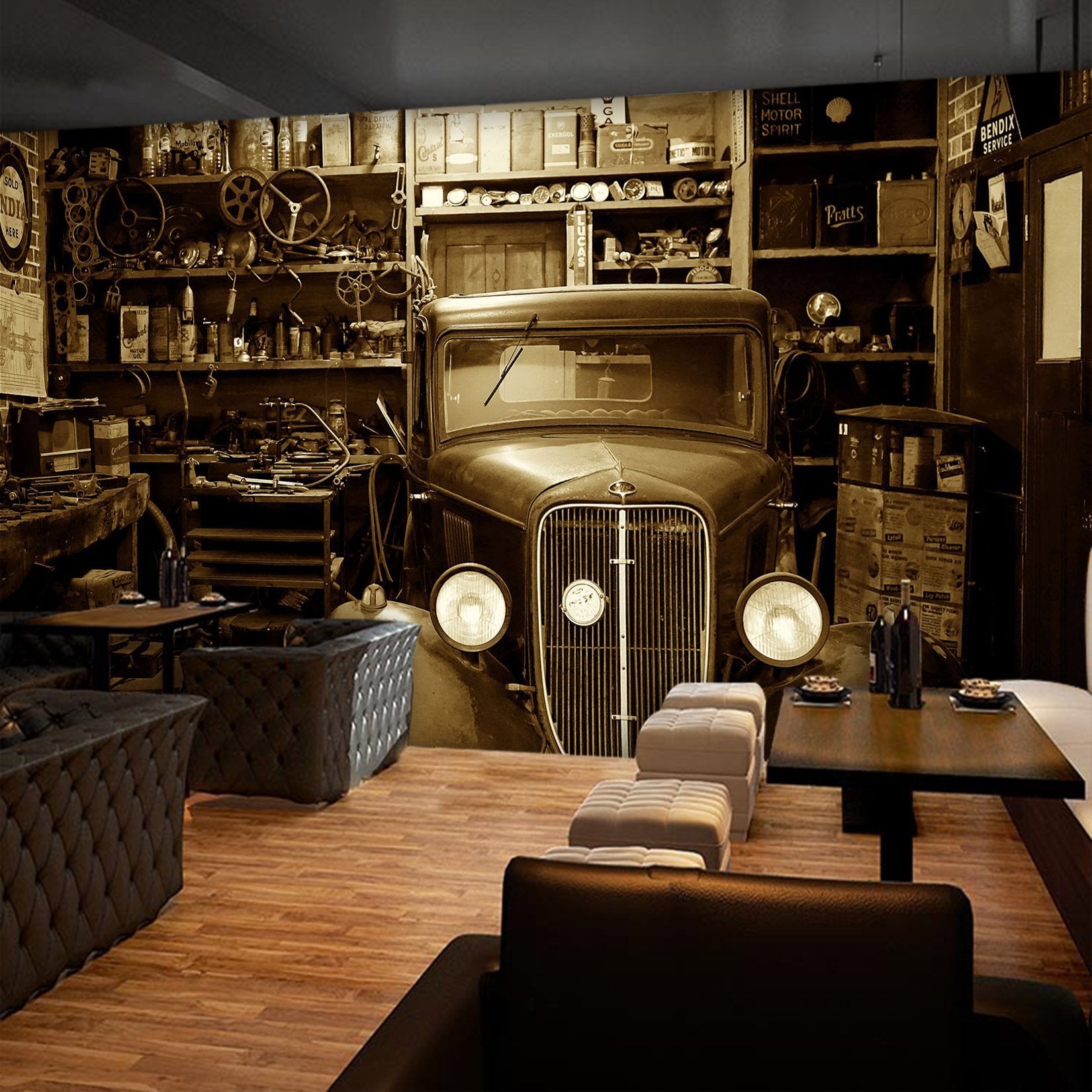 3D Car Shop 899 Vehicle Wall Murals Wallpaper AJ Wallpaper 2