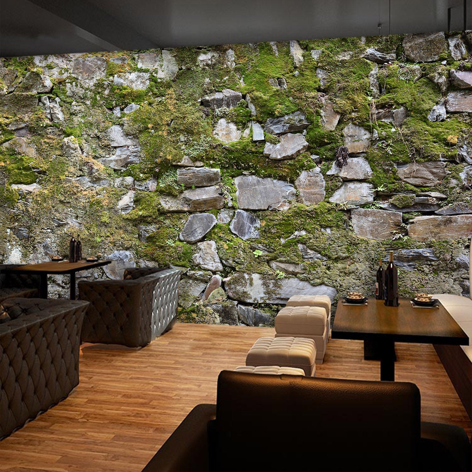 3D Moss Stones 1934 Wall Murals