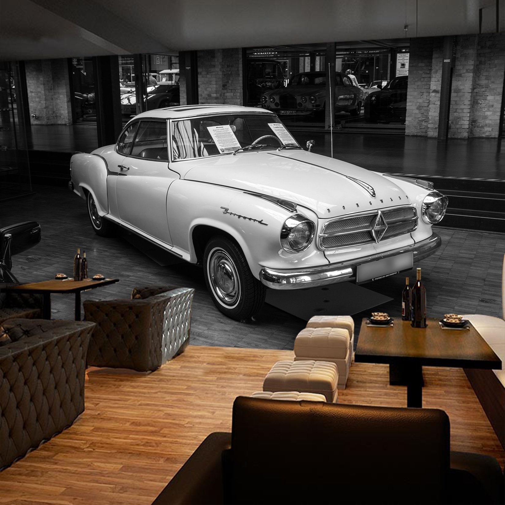 3D Atuo White 910 Vehicle Wall Murals Wallpaper AJ Wallpaper 2