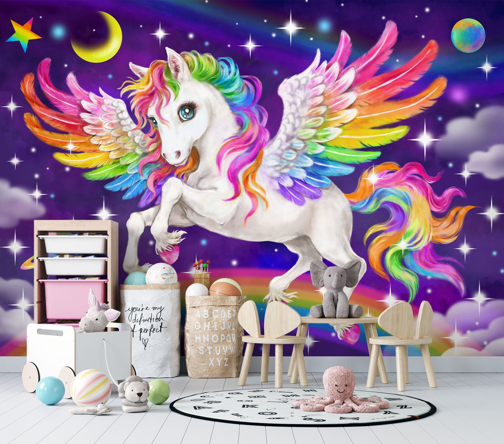 3D Unicorn Wings 5426 Kayomi Harai Wall Mural Wall Murals