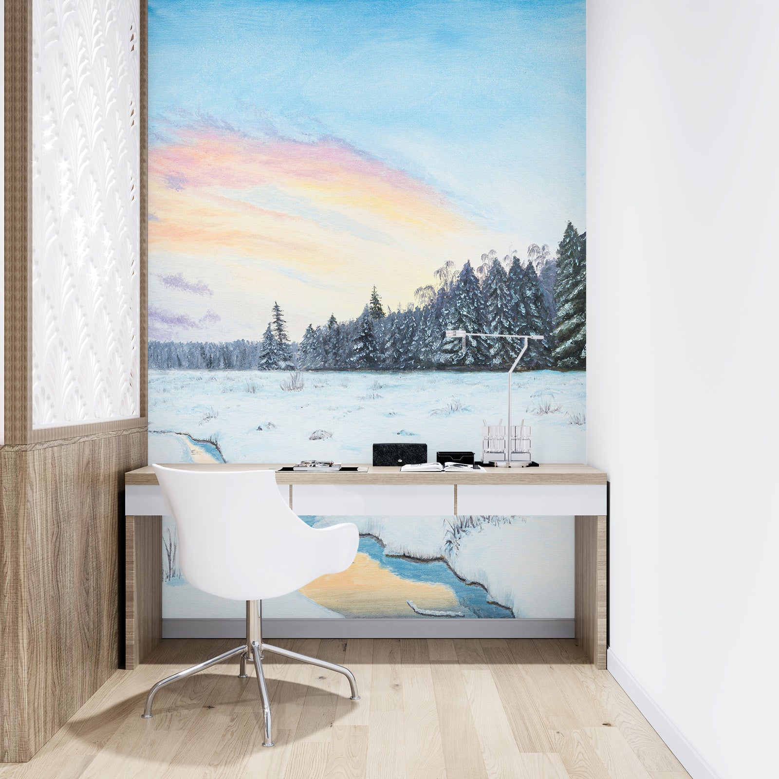 3D Snowfield Forest 1873 Marina Zotova Wall Mural Wall Murals