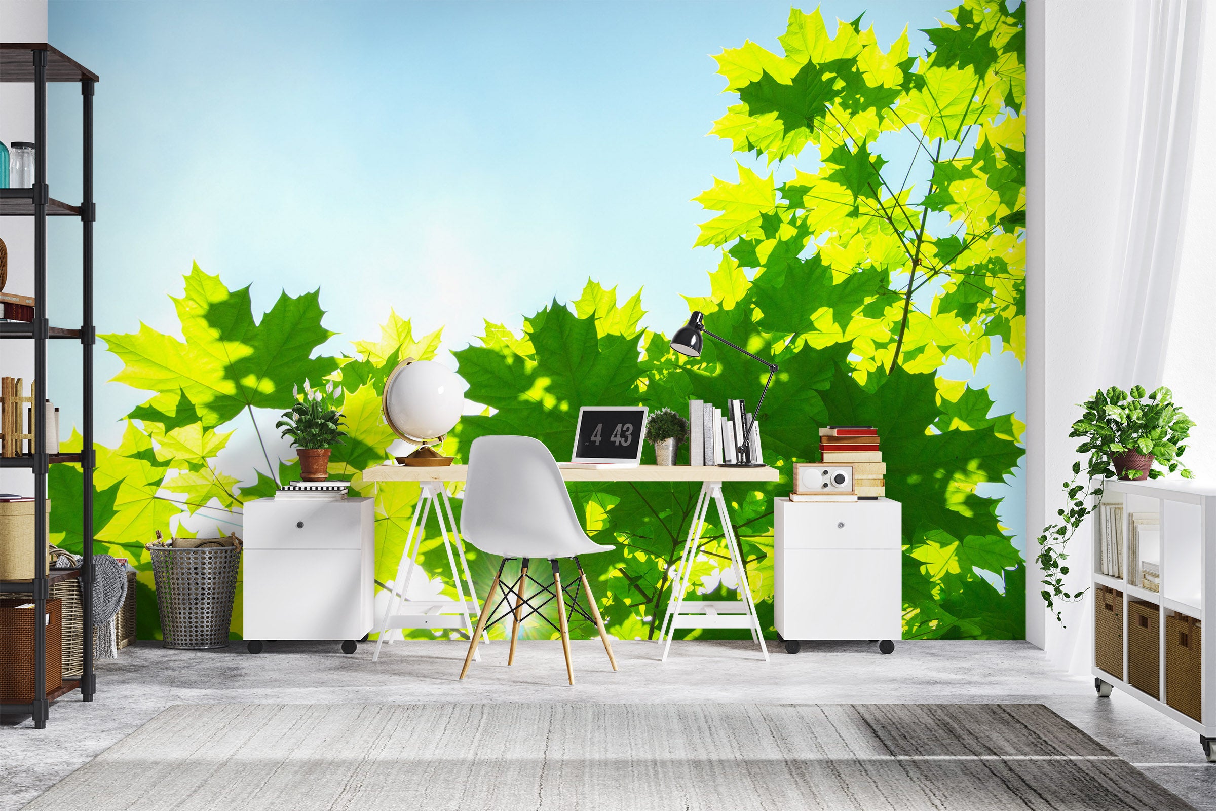 3D Sun Leaves 1102 Wall Murals