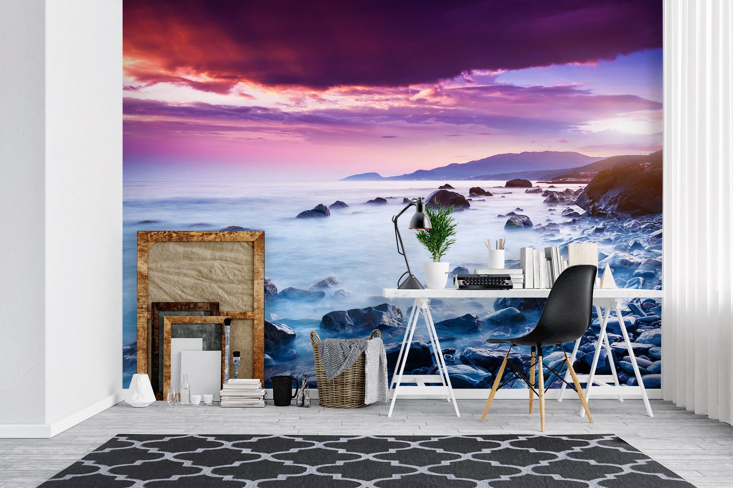 3D Clouds Sea Reef 57187 Wall Murals