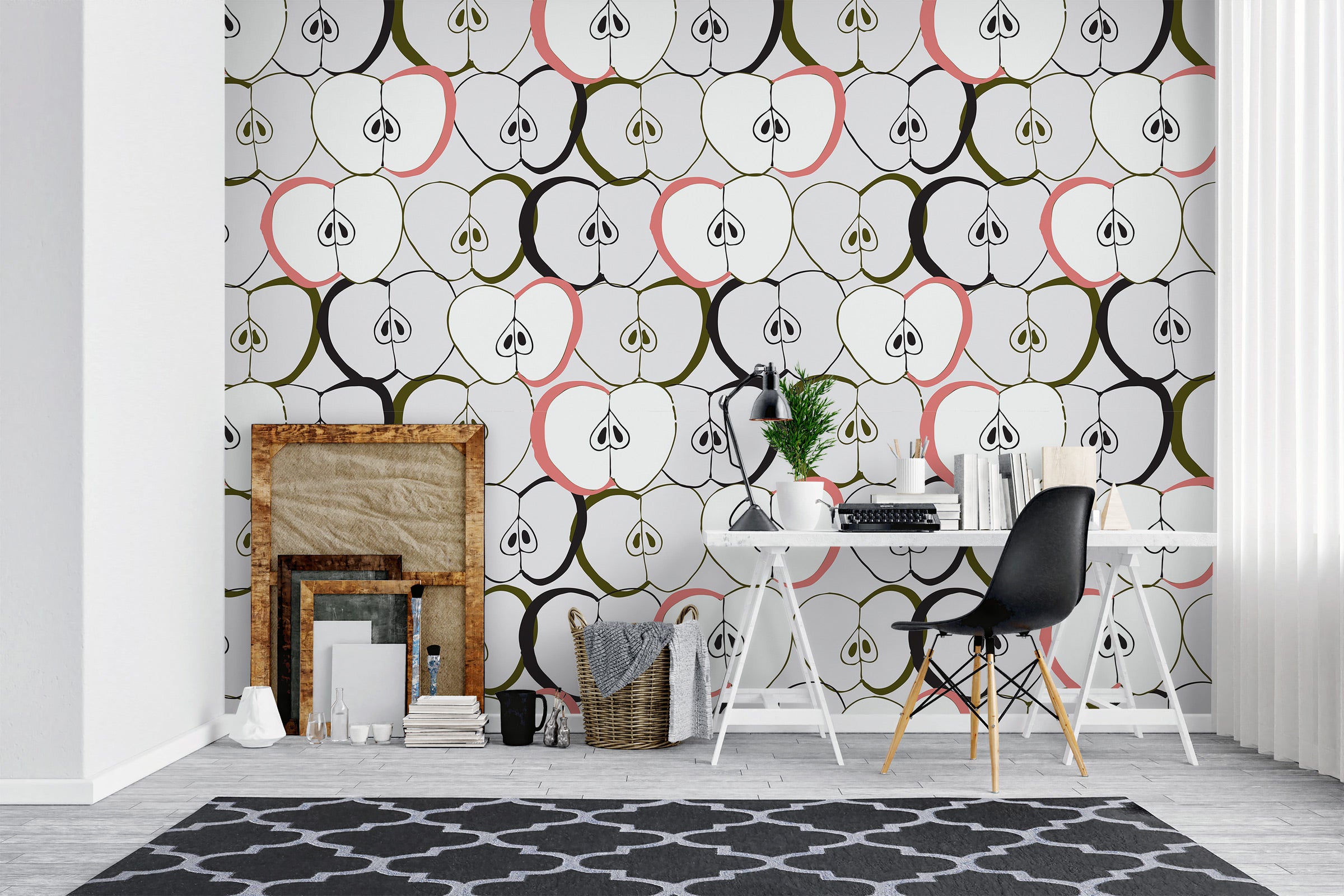 3D Apple Pattern 120117 Kashmira Jayaprakash Wall Mural Wall Murals