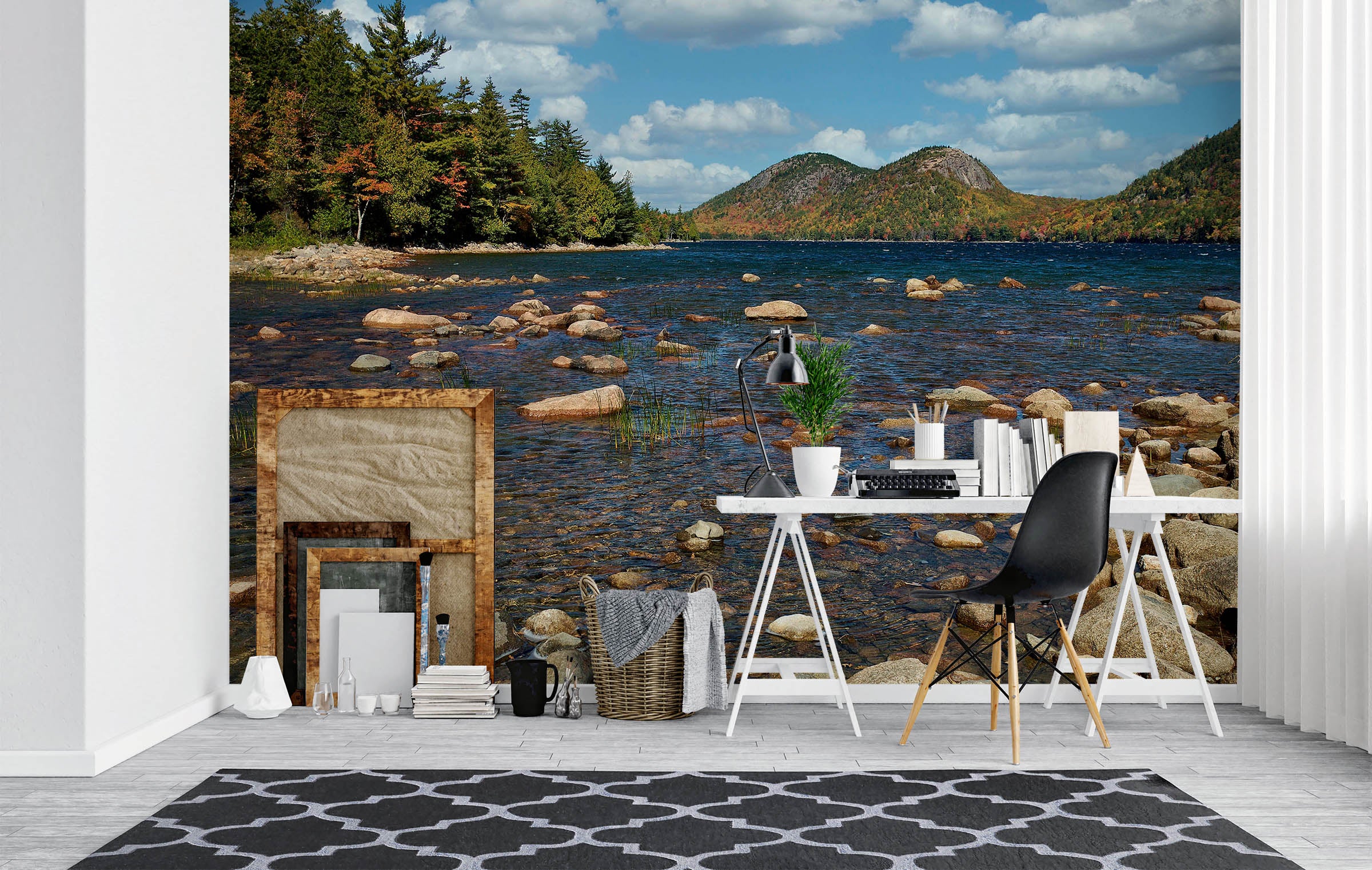 3D Stone Creek Water 62081 Kathy Barefield Wall Mural Wall Murals