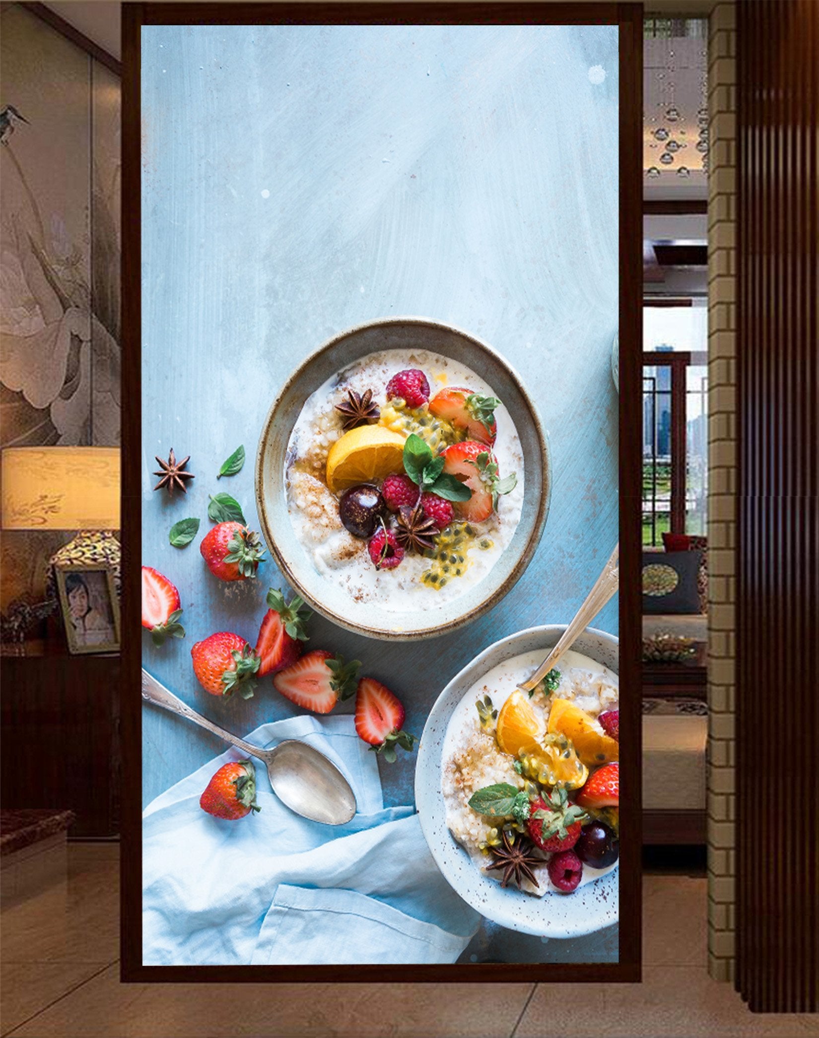 3D Strawberry Bowl 012 Wallpaper AJ Wallpaper