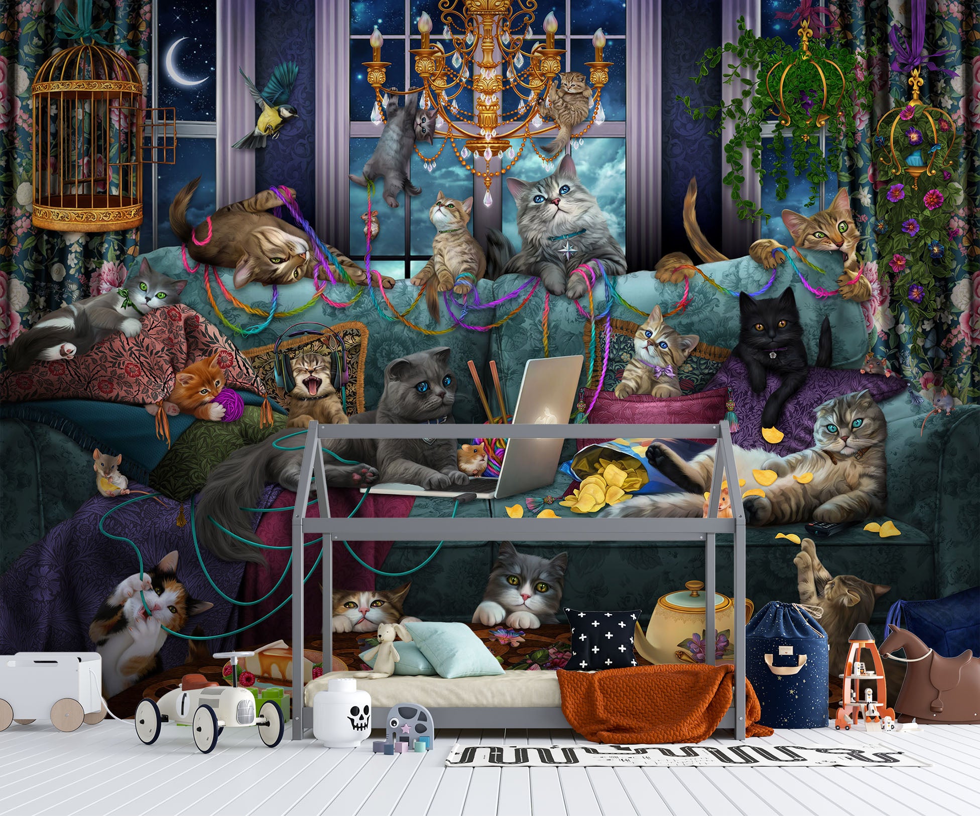 3D Sofa Cat 8753 Brigid Ashwood Wall Mural Wall Murals