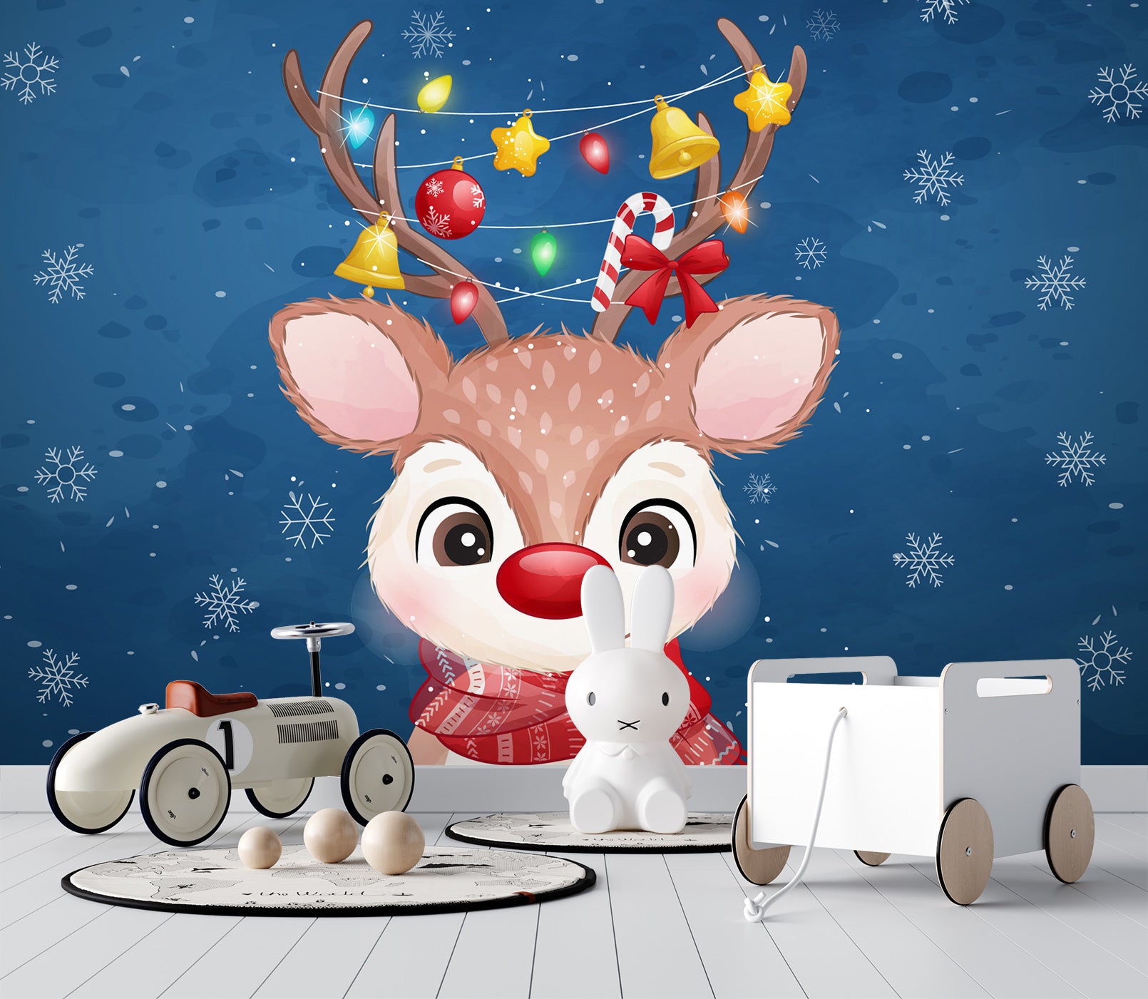 3D Cute Deer 57082 Wall Murals