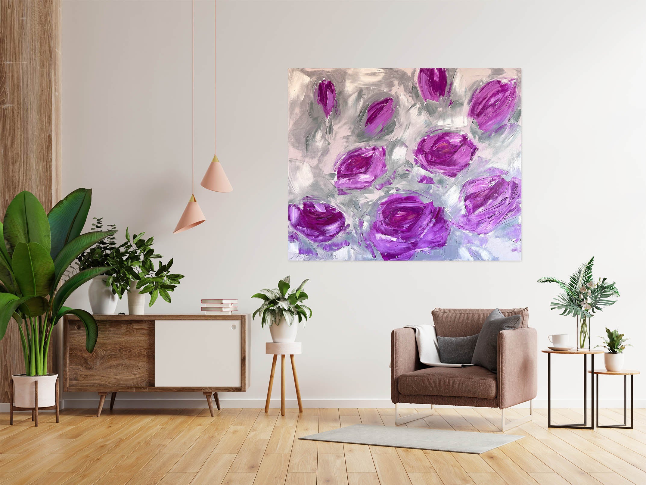 3D Purple Rose 813 Skromova Marina Wall Sticker