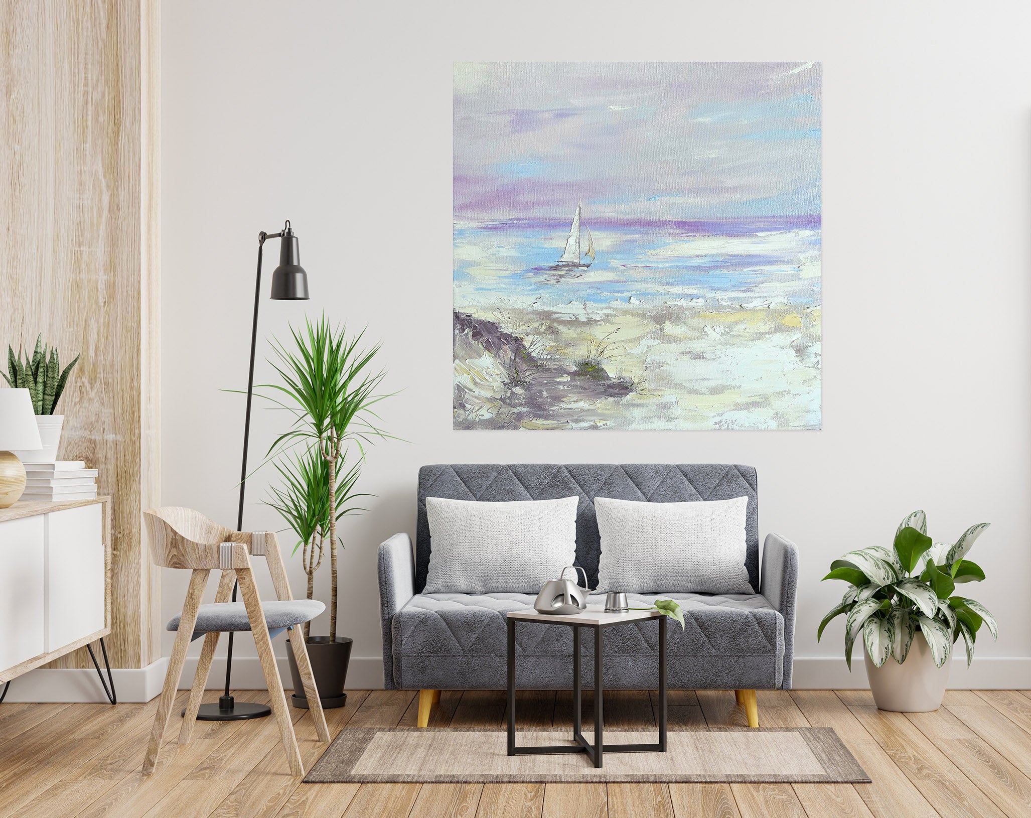 3D Ocean Sailboat 801 Skromova Marina Wall Sticker