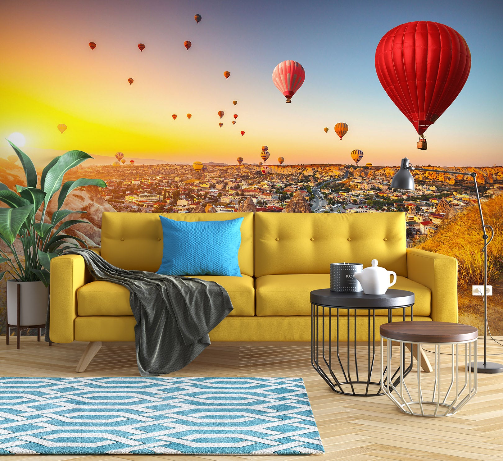 3D Hot Air Balloon 57109 Wall Murals