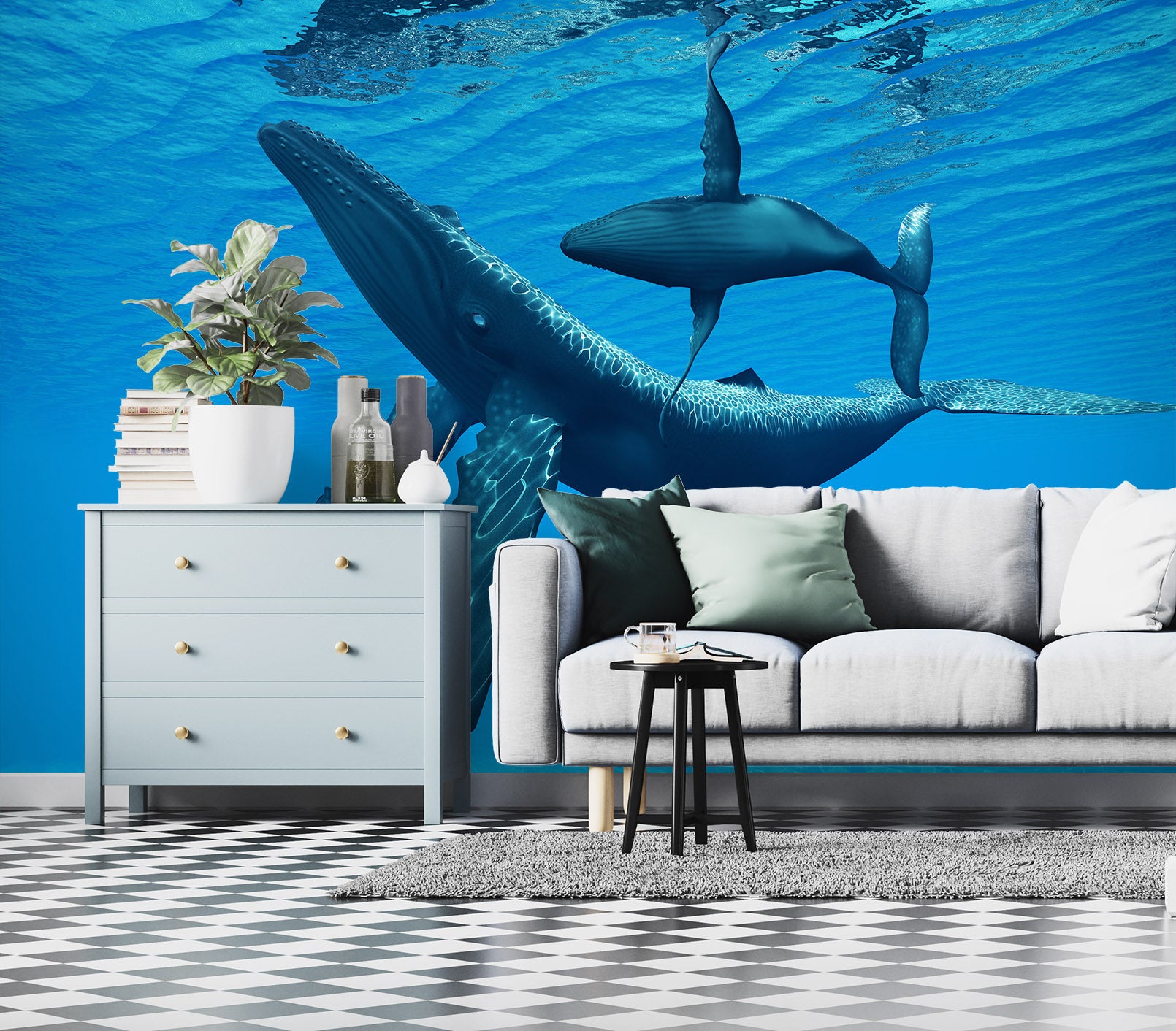 3D Whale 57186 Wall Murals