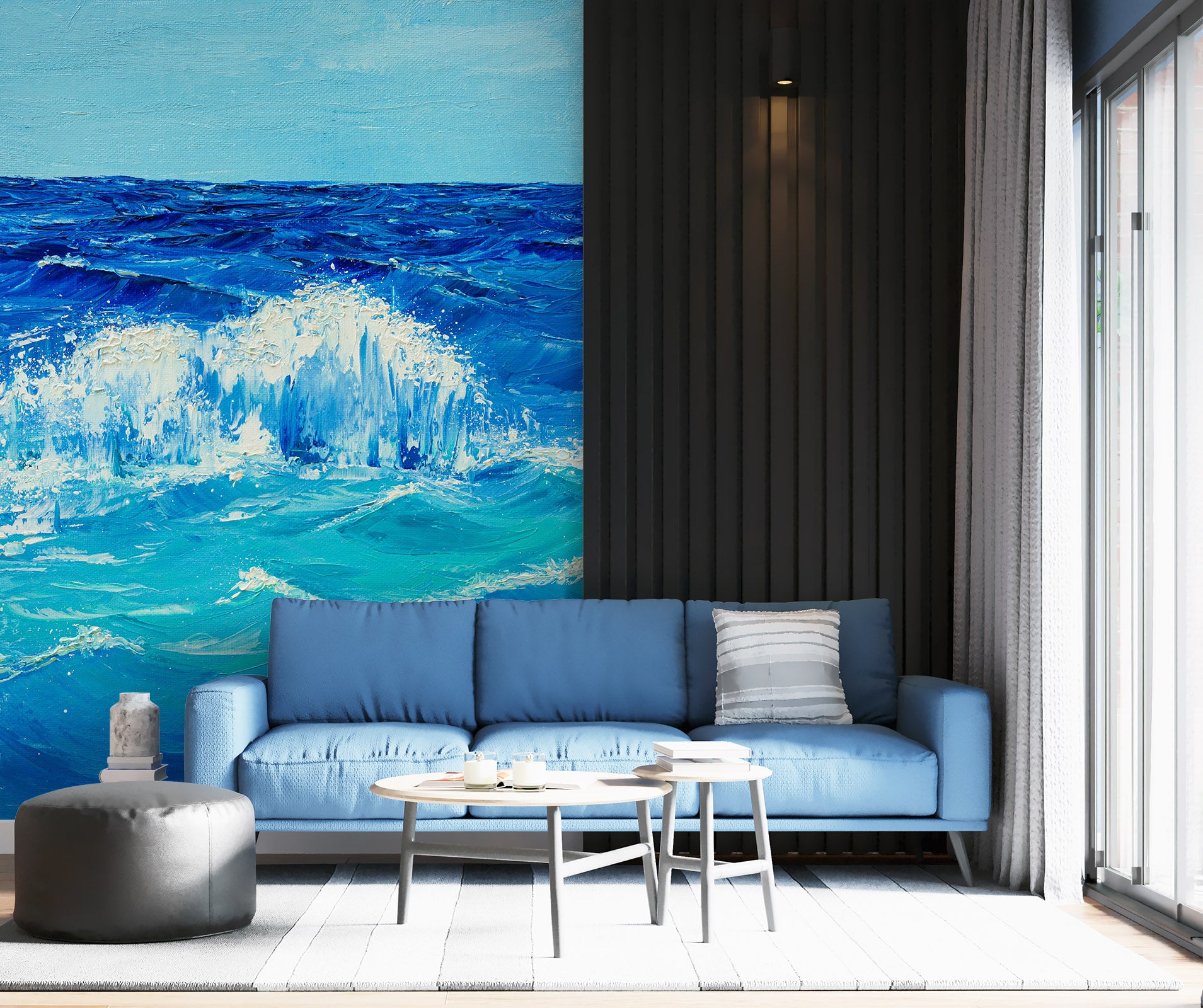 3D Waves 1858 Marina Zotova Wall Mural Wall Murals