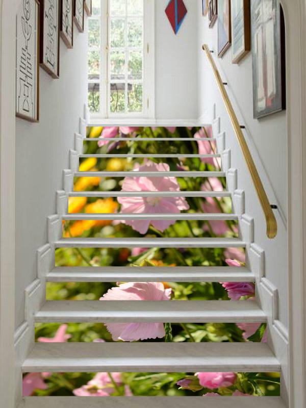 3D Fresh Flowers 121 Stair Risers Wallpaper AJ Wallpaper
